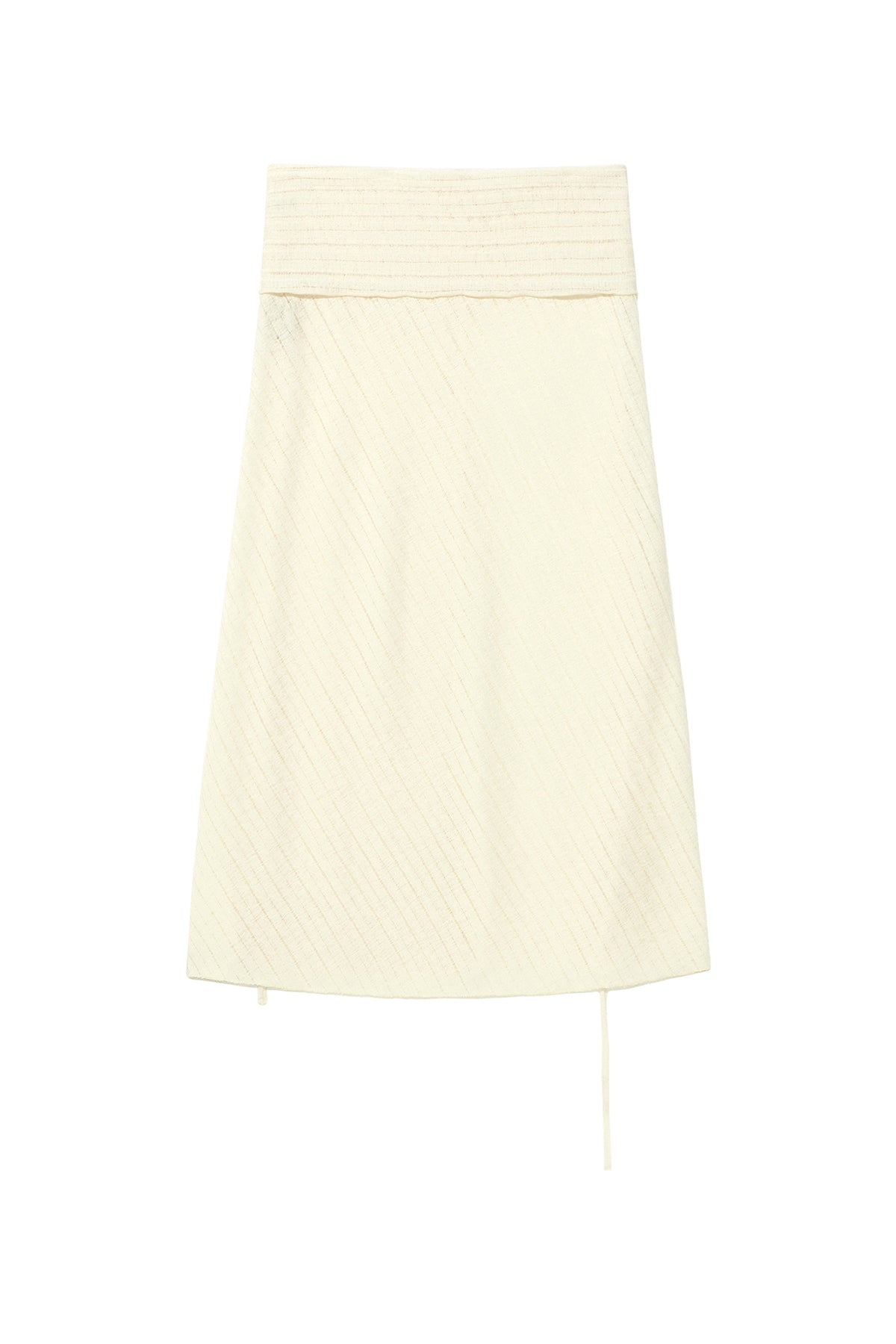 matinkim FOLDOVER LAYERED MAXI WRAP SKIRT IN IVORY