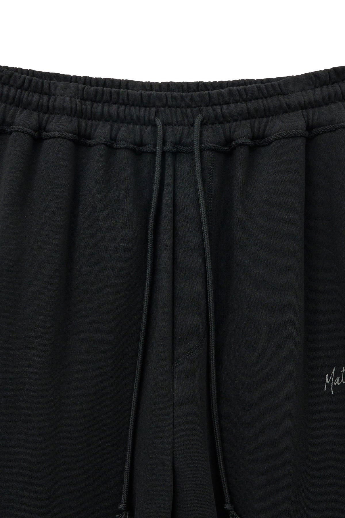 matinkim DRAWSTRING POINT SWEATPANTS IN BLACK