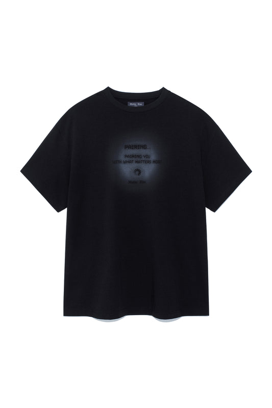 matinkim PAIRING LOGO PRINTING TOP FOR MEN IN BLACK