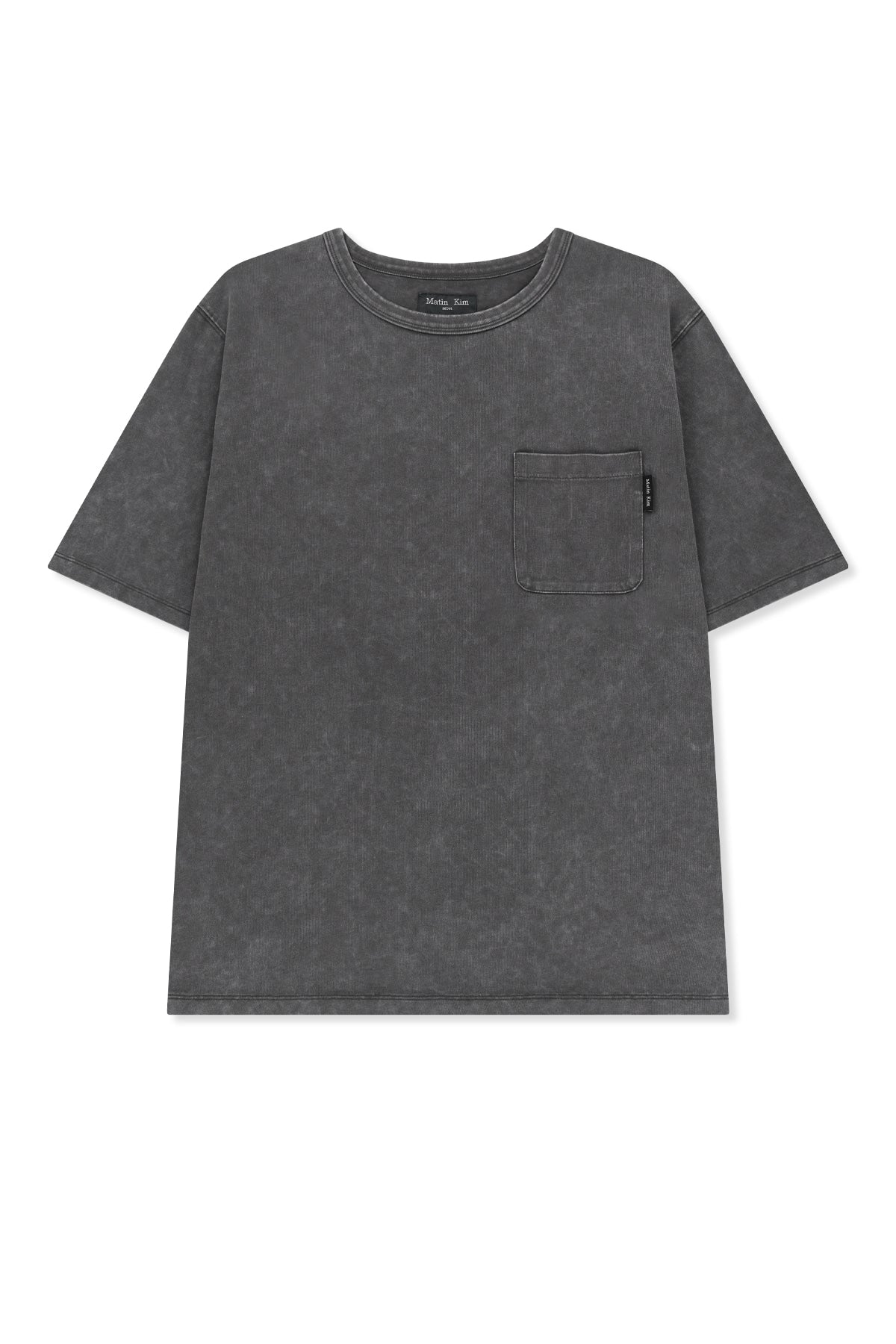 matinkim VINTAGE WASHED POCKET TOP FOR MEN IN CHARCOAL