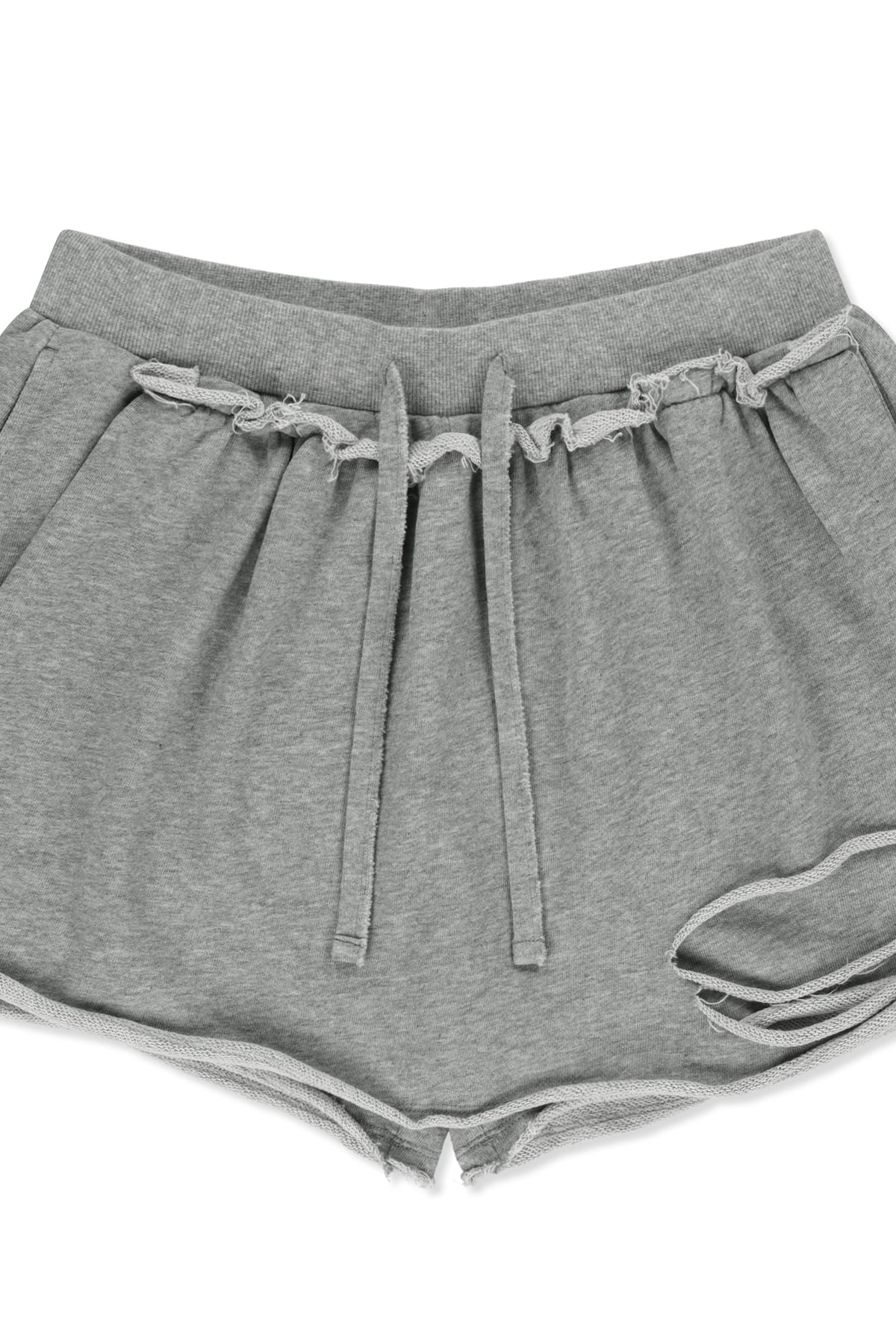matinkim DISTRESSED TERRY SKORT SHORTS IN GREY