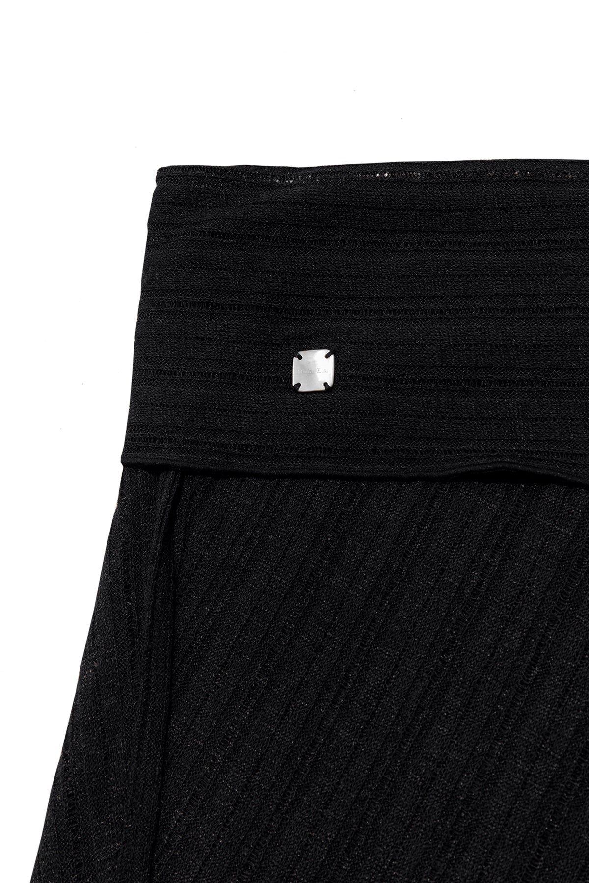 matinkim FOLDOVER LAYERED MAXI WRAP SKIRT IN BLACK