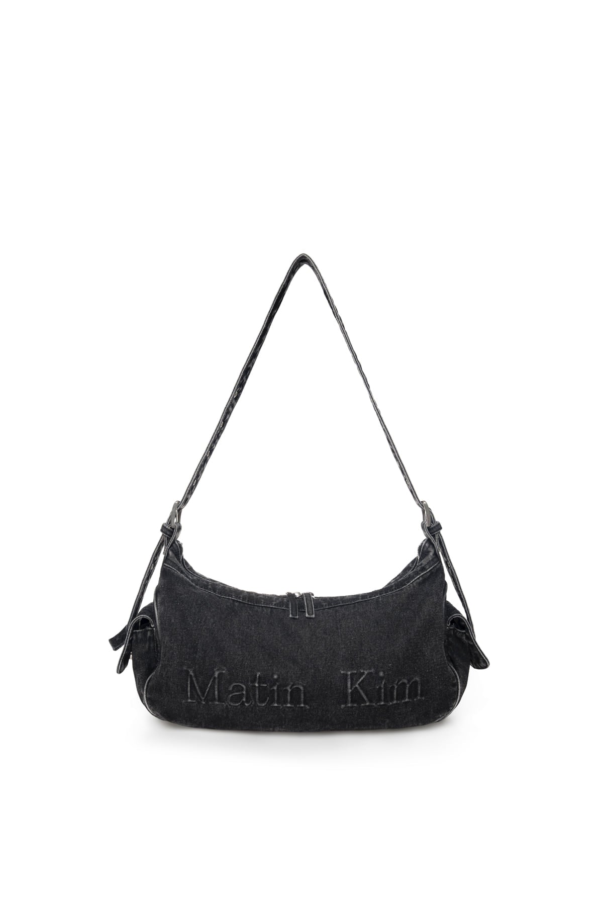 matinkim MATIN DUST DENIM SIDE POCKET BAG IN BLACK