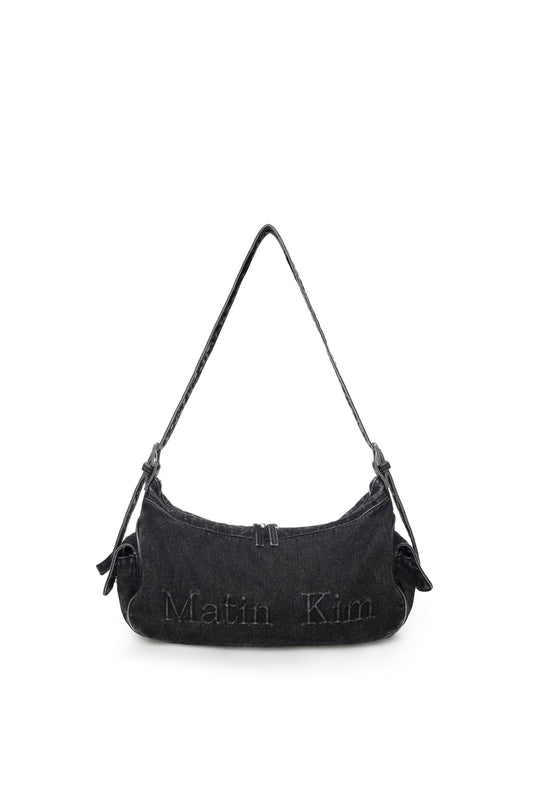 matinkim MATIN DUST DENIM SIDE POCKET BAG IN BLACK