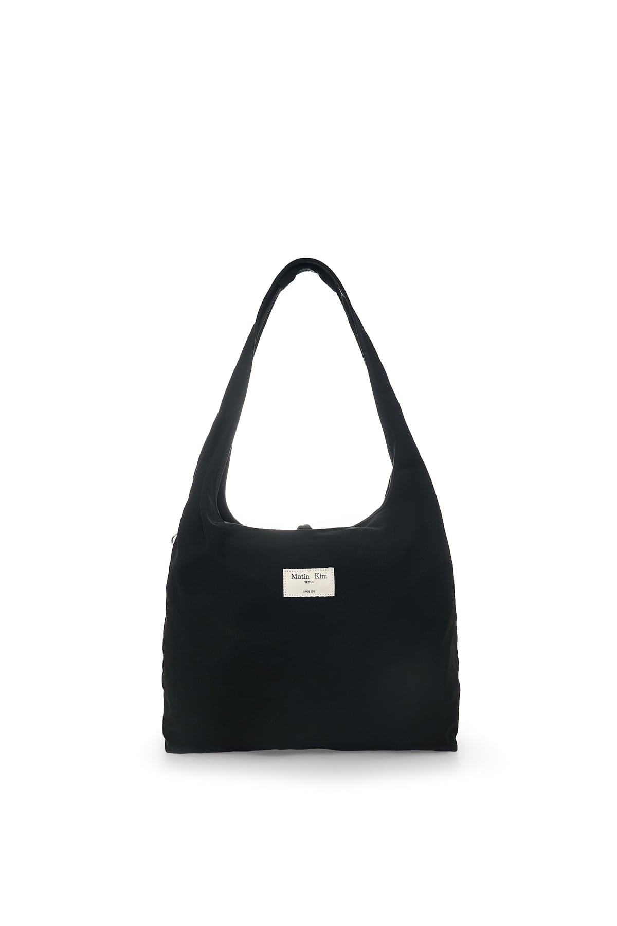 matinkim LOGO POINT ROUND ECOBAG IN BLACK