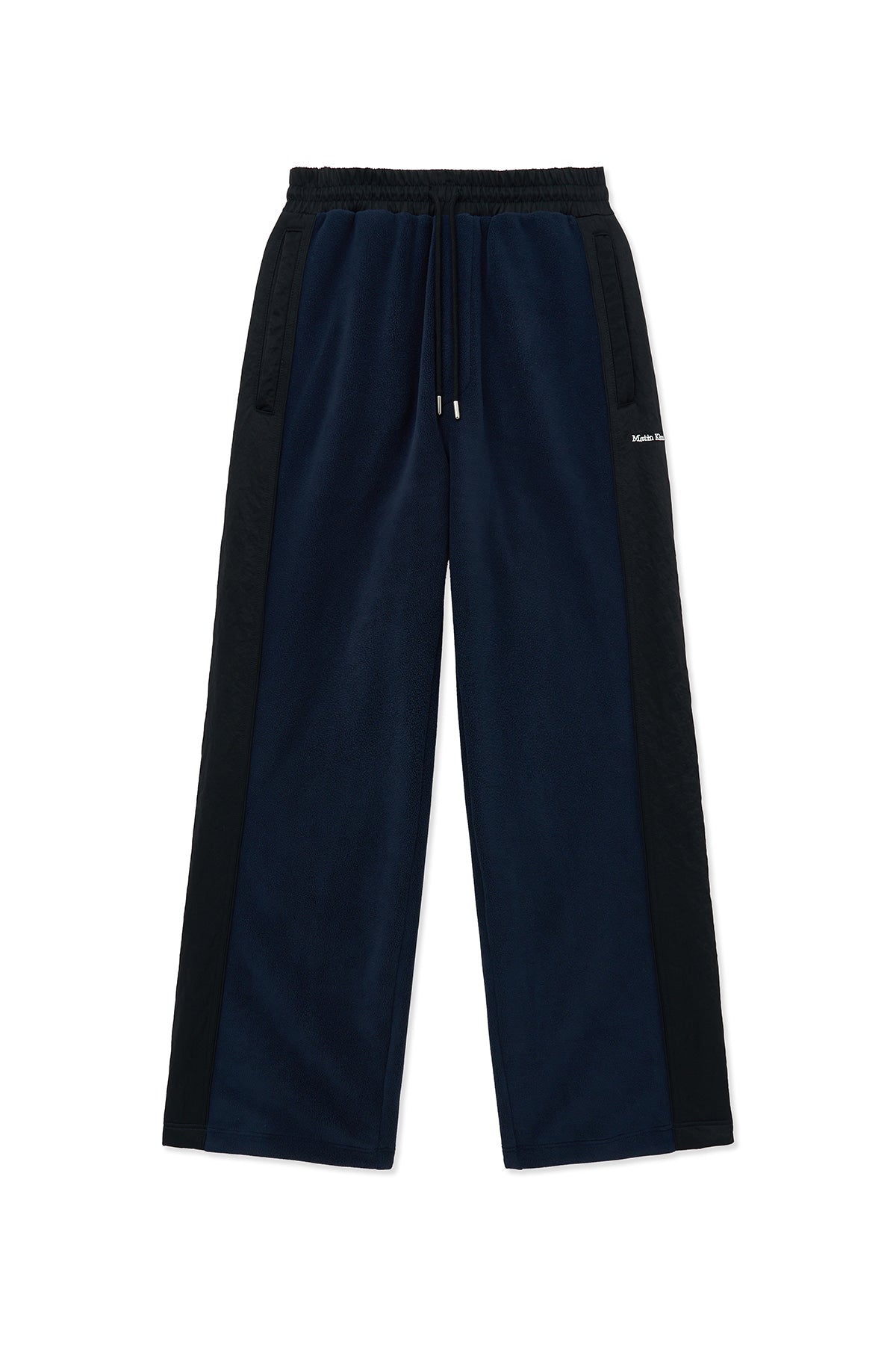 matinkim SHERPA FLEECE DRAWSTRING PANTS IN NAVY