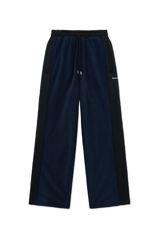 matinkim SHERPA FLEECE DRAWSTRING PANTS IN NAVY