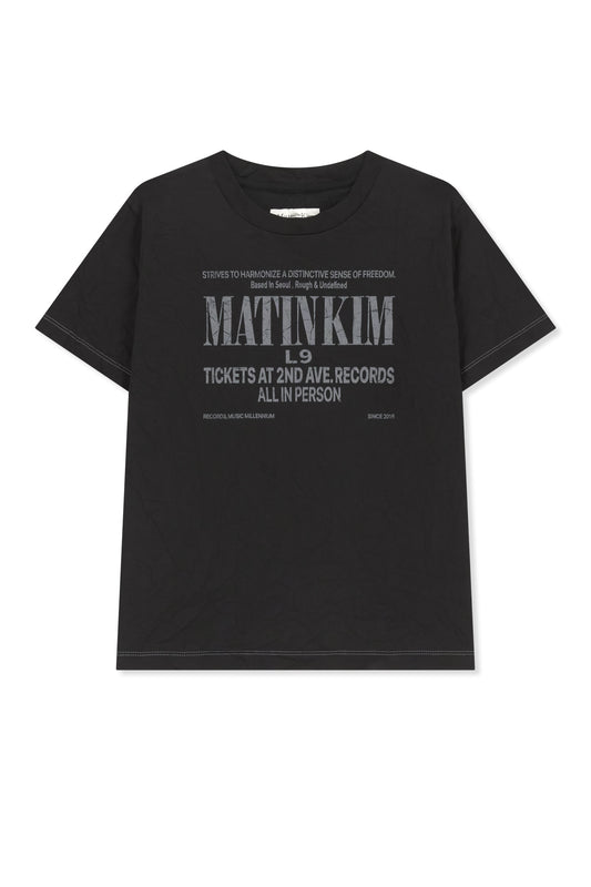 matinkim LETTERING GRAFFITI CREASE TOP IN BLACK