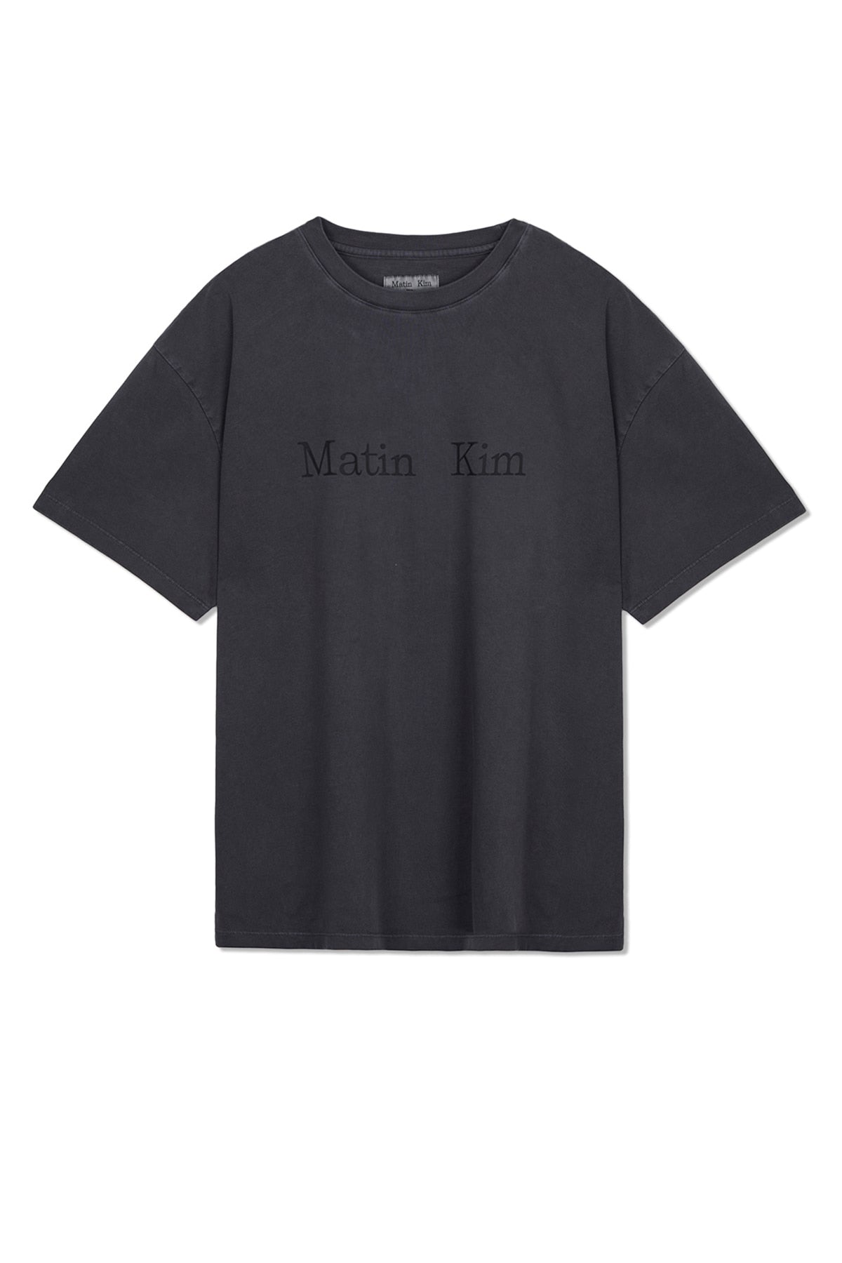 matinkim PIGMENT LOGO TOP IN DARK GREY
