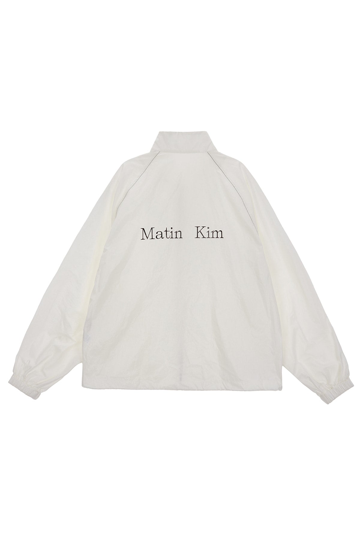 matinkim MATIN KIM LOGO COATING JUMPER FOR MEN IN IVORY
