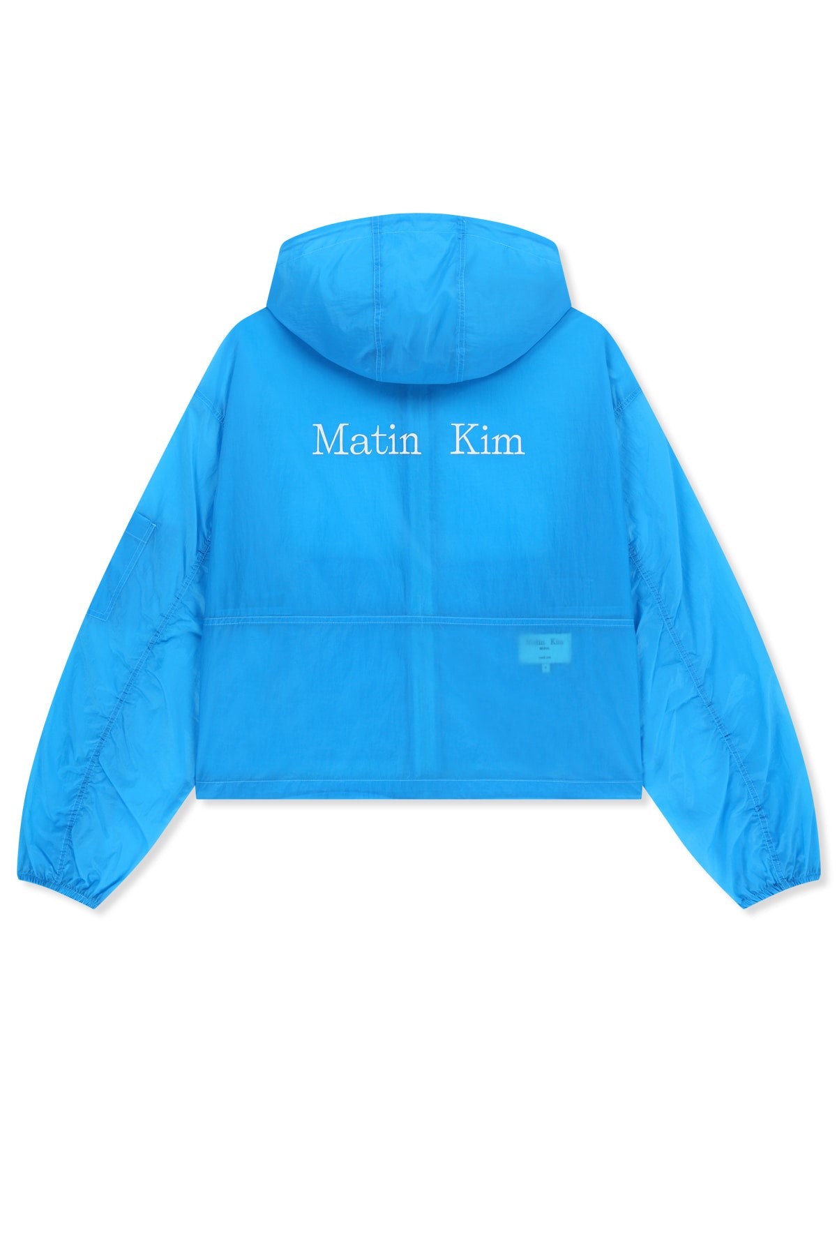matinkim BACK LOGO HOODY WINDBREAKER FOR WOMEN IN BLUE