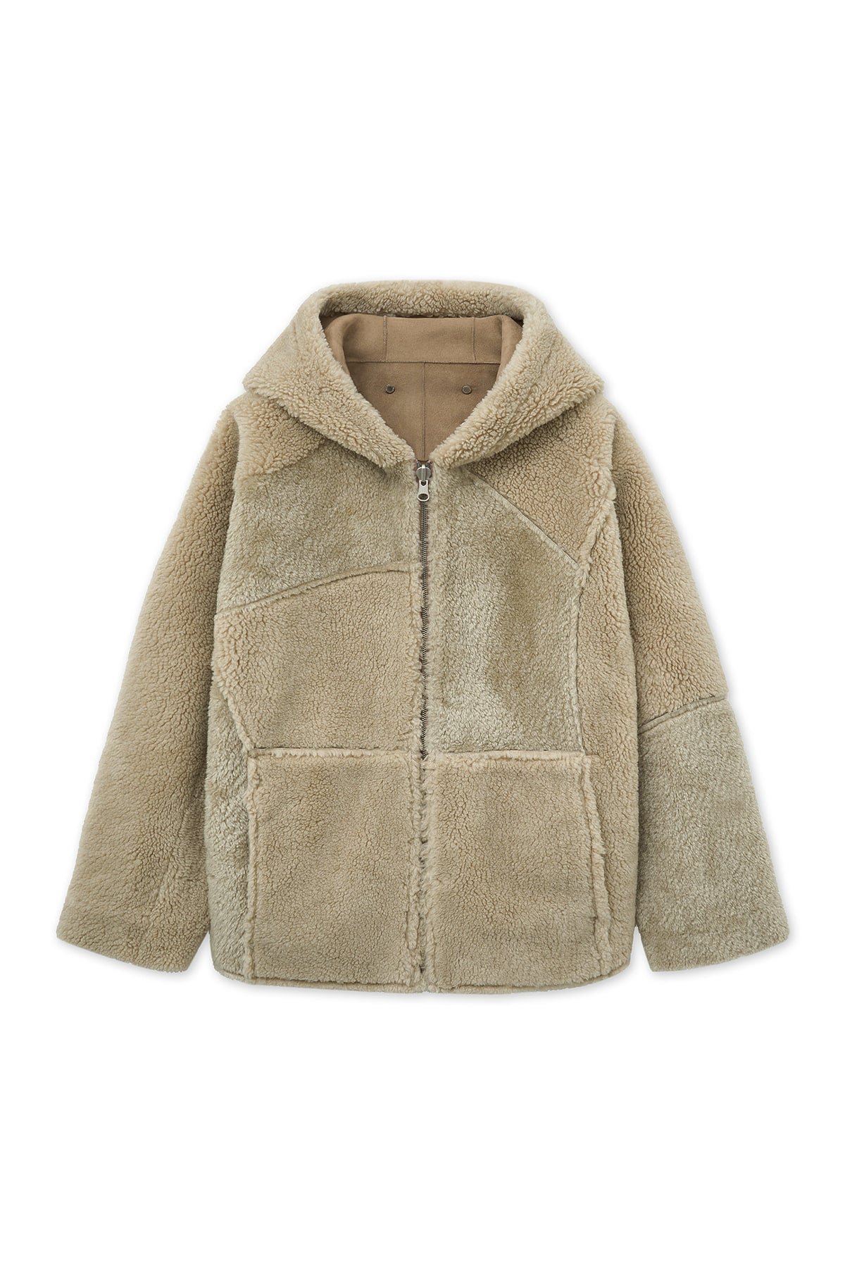 matinkim REVERSIBLE HOODY MUSTANG IN BEIGE