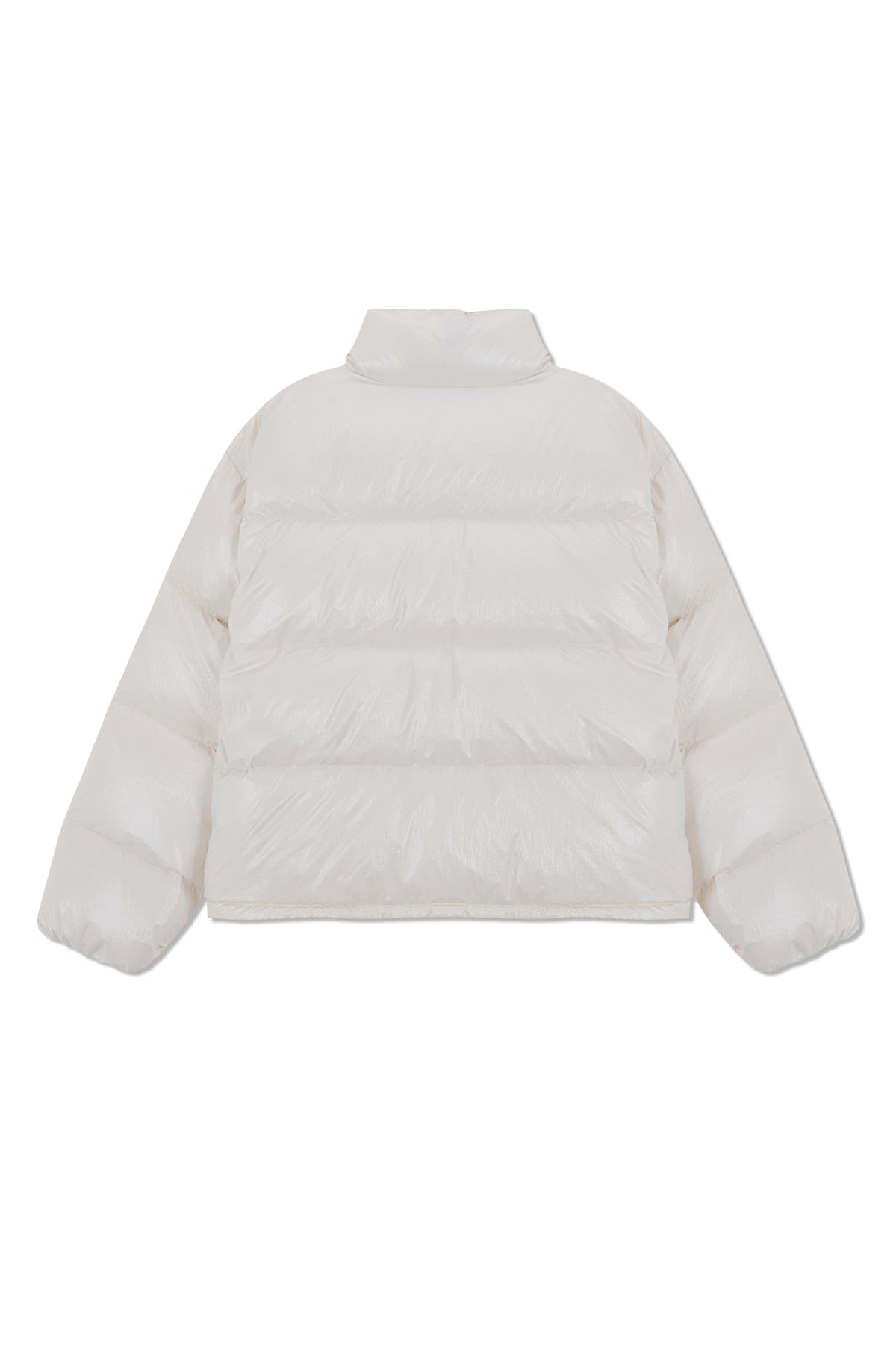 matinkim SMALL LOGO VOLUME DOWN JUMPER FOR MEN IN IVORY