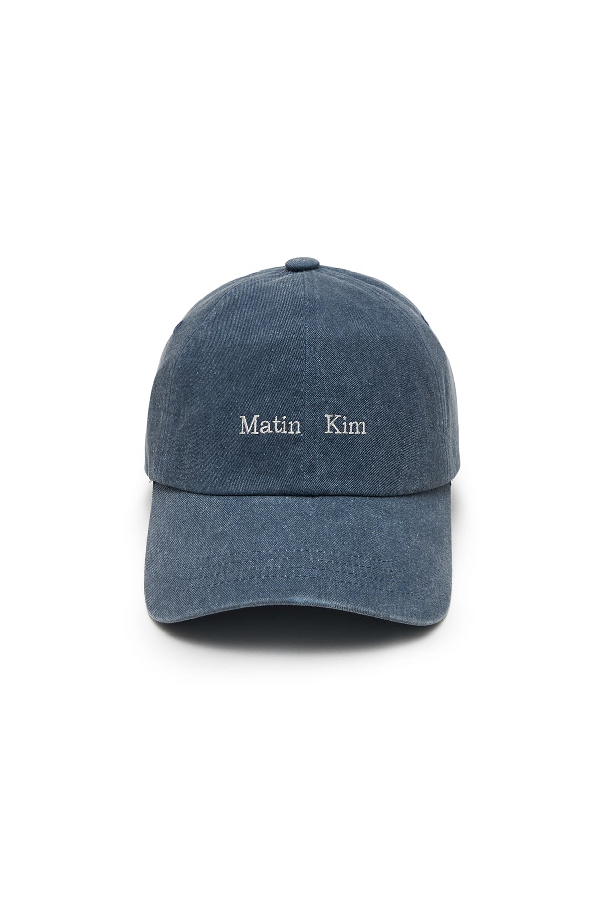 matinkim MATIN MINI CLASSIC LOGO BALL CAP IN SMOKE BLUE