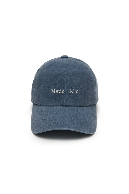 matinkim MATIN MINI CLASSIC LOGO BALL CAP IN SMOKE BLUE