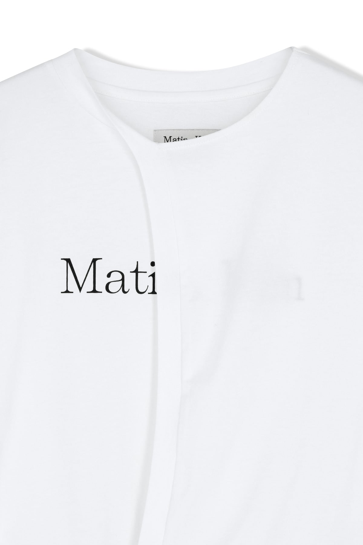 matinkim TIE DETAIL DRAPED LOGO TOP IN WHITE