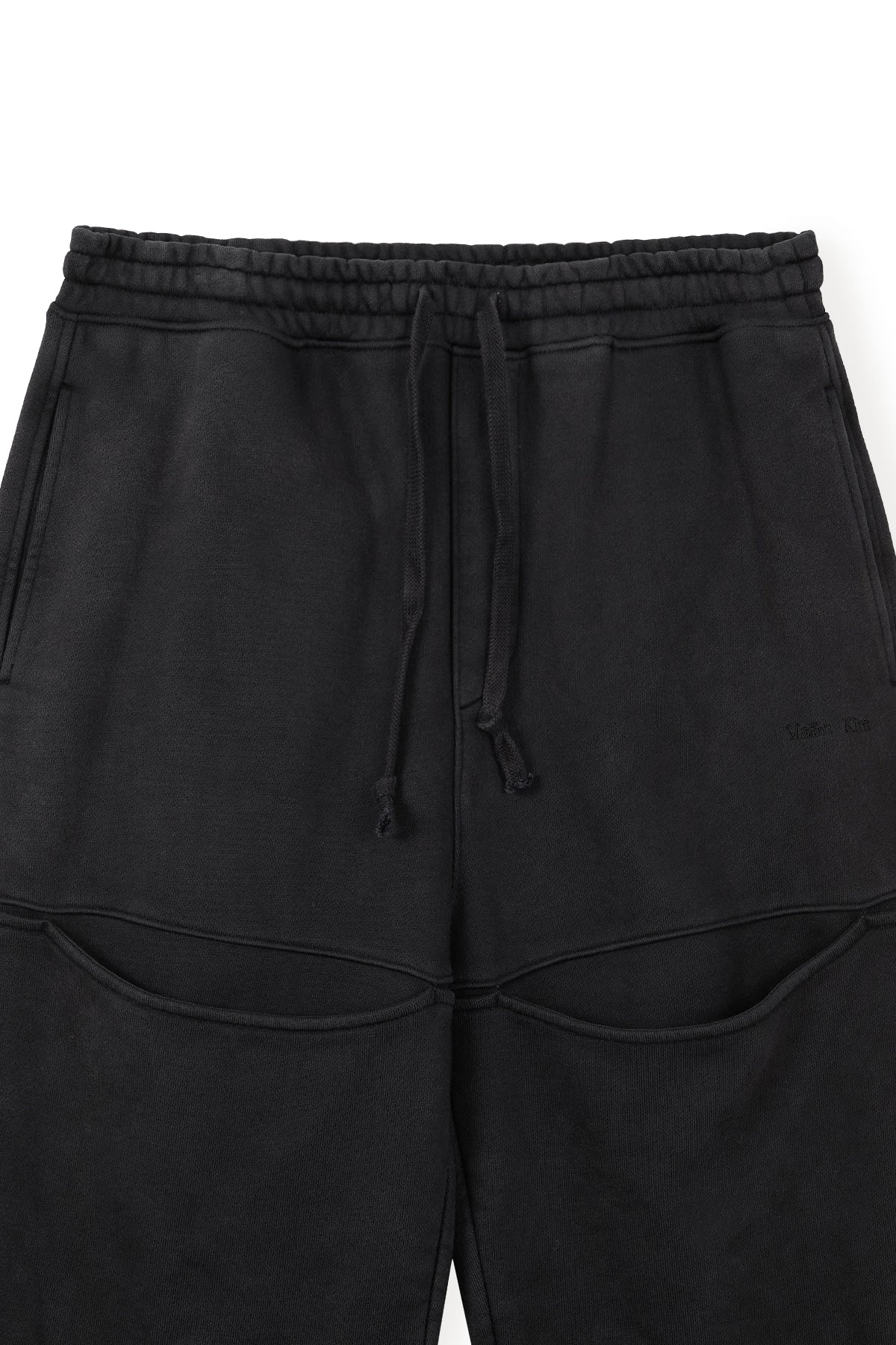 matinkim CUT OUT WASHED SWEATPANTS FOR MEN IN CHARCOAL