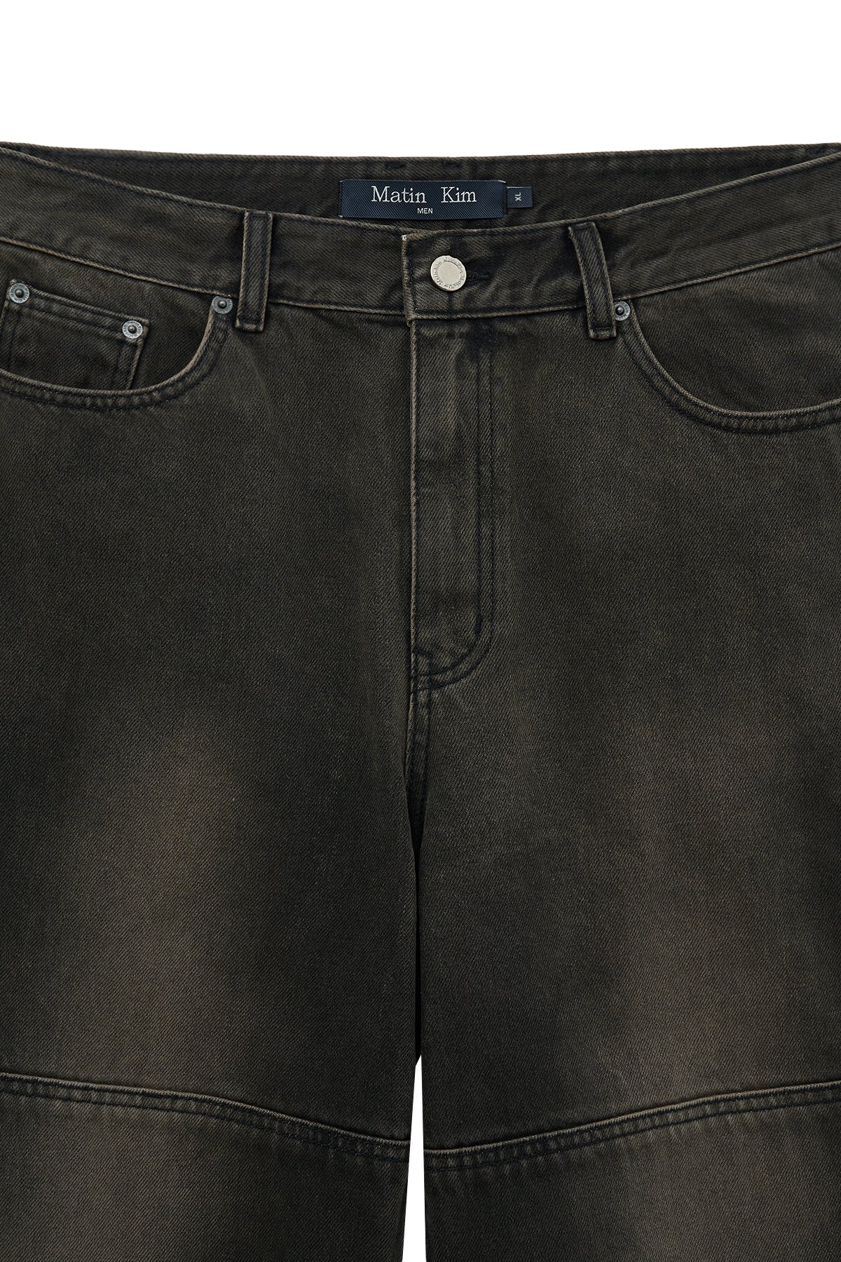 matinkim WESTERN DETAIL DENIM PANTS FOR MEN IN BLACK
