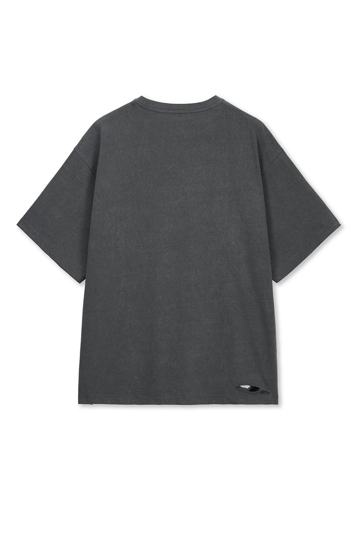 matinkim DISTRESSED LOGO TOP IN CHARCOAL