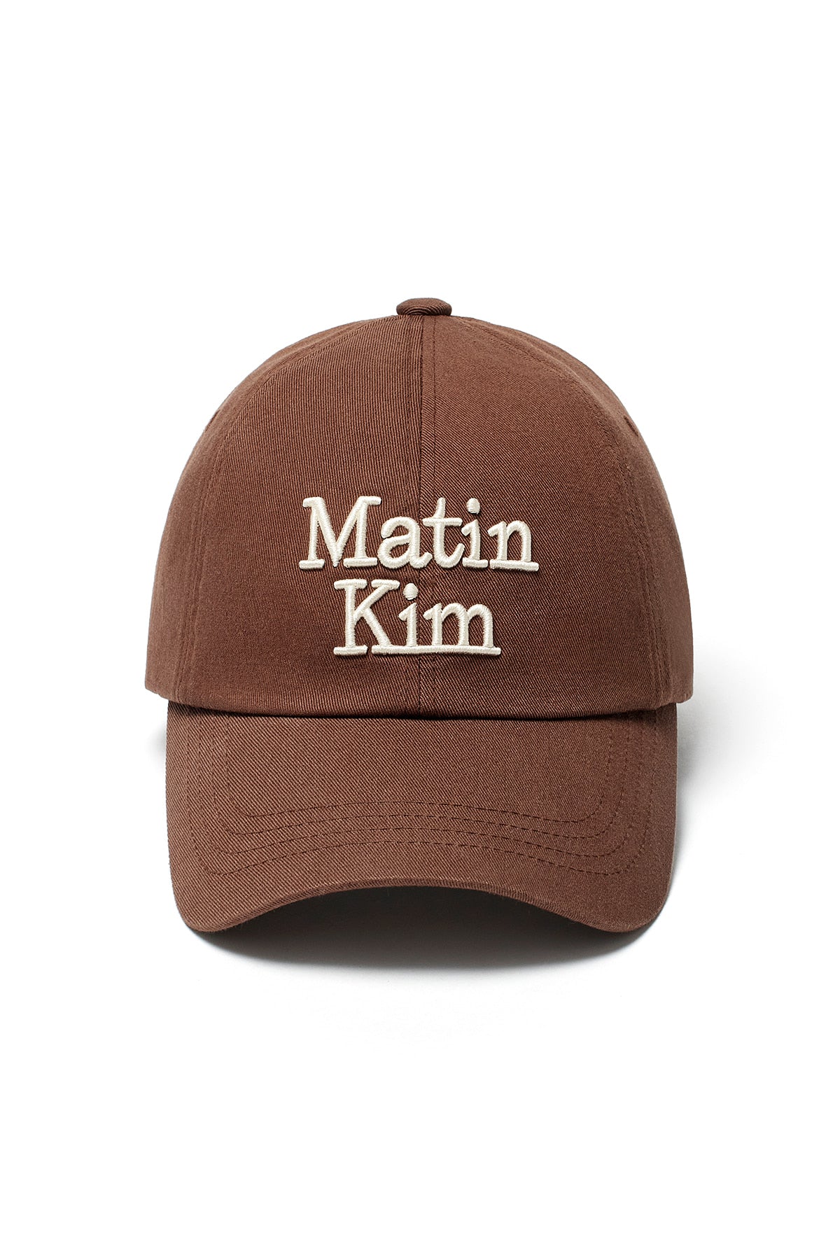 matinkim MATIN VOLUME LOGO BALL CAP IN BROWN