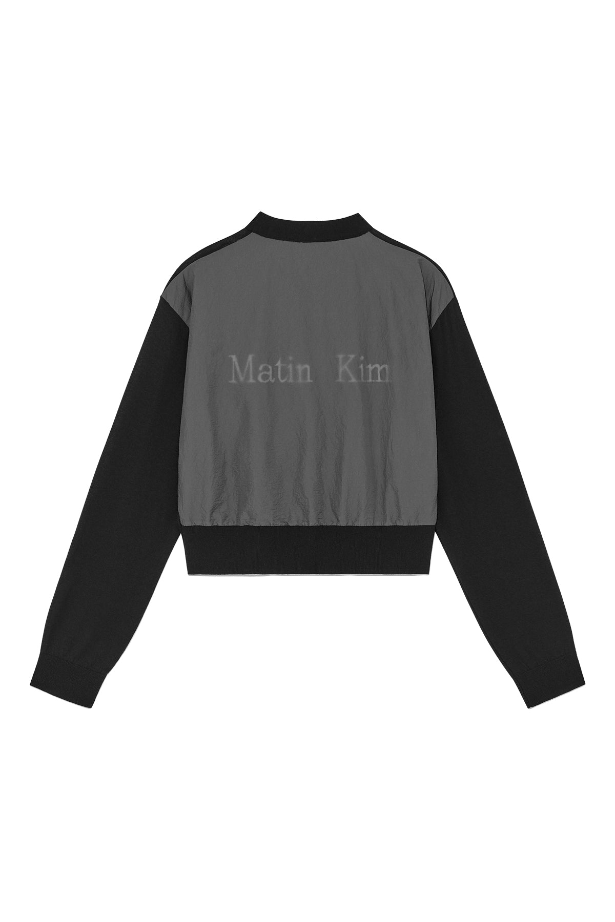 matinkim BACK LOGO SEE THROUGH CARDIGAN FOR WOMEN IN BLACK