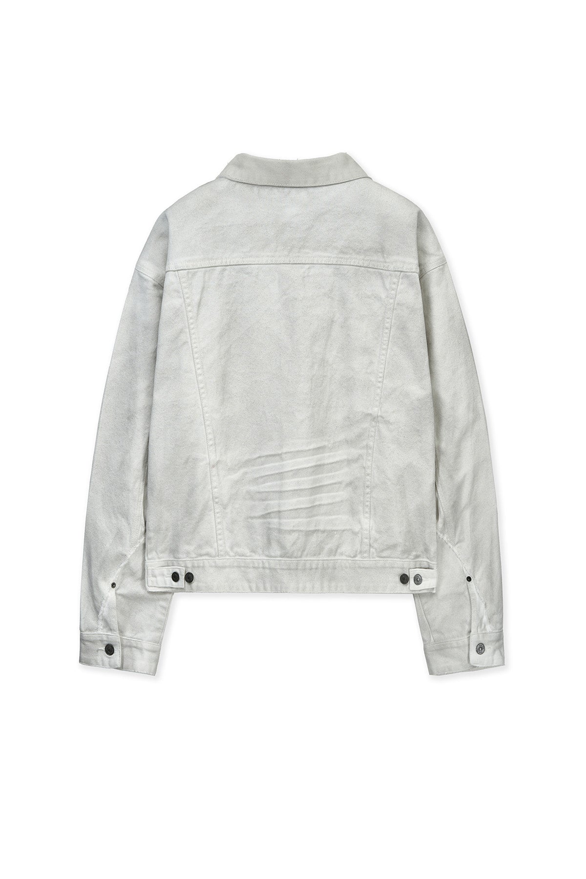 matinkim VINTAGE WASHED DENIM TRUCKER FOR MEN IN WHITE