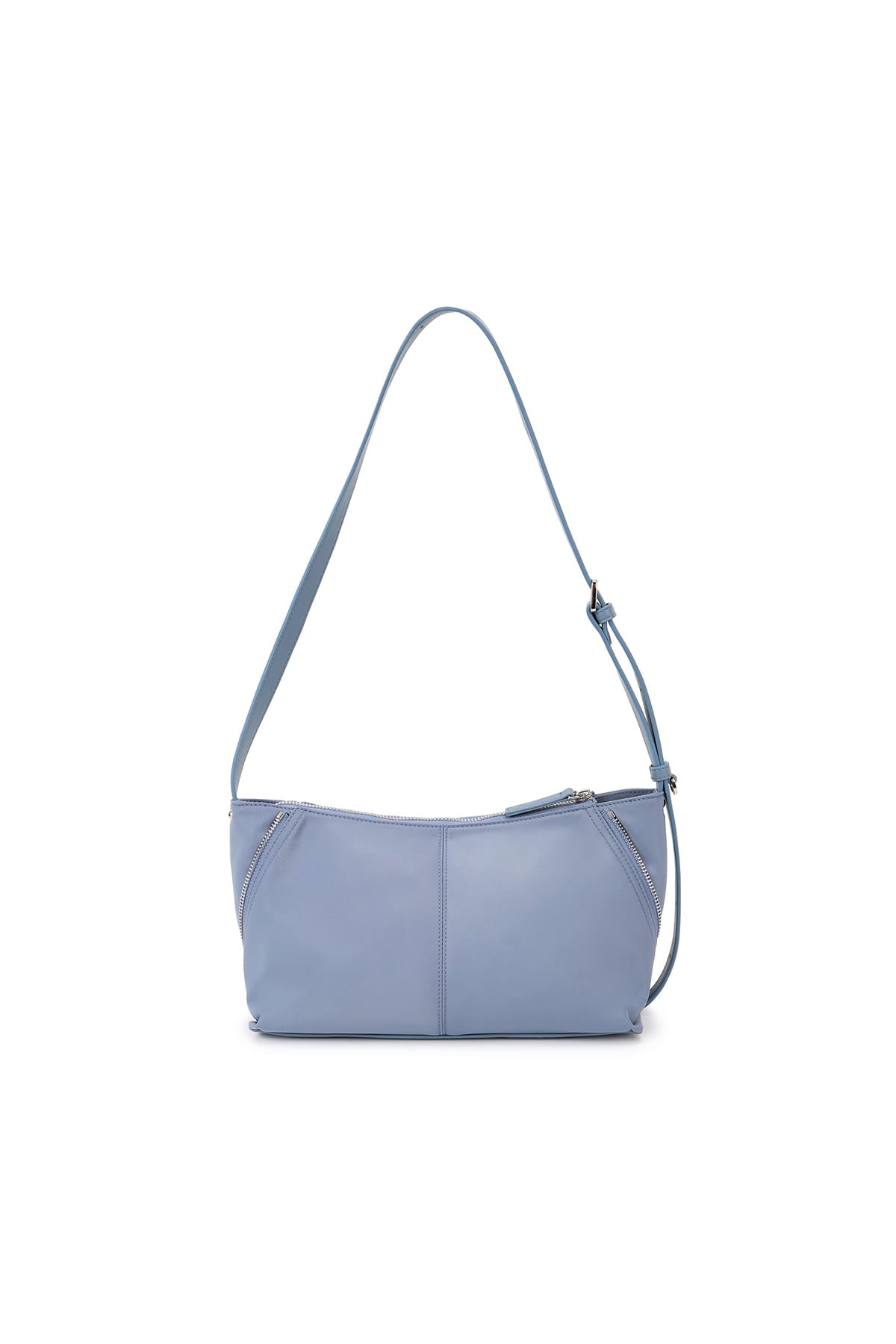 matinkim SIDE ZIPPER FABRIC TWO WAY BAG IN BLUE
