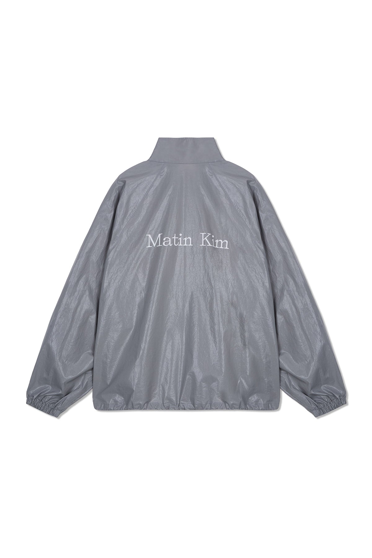matinkim MATIN KIM LOGO COATING JUMPER FOR MEN IN DARK GREY