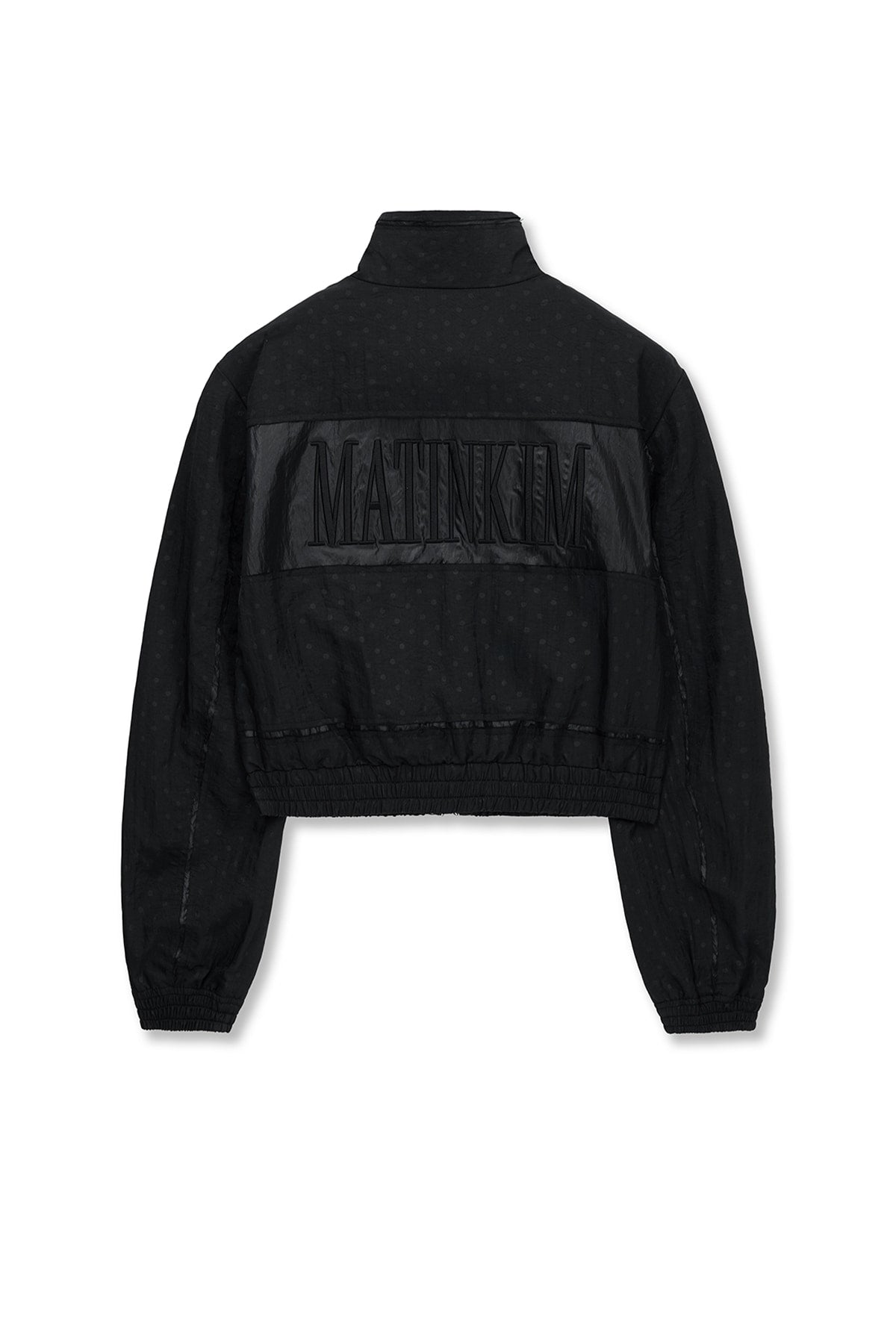 matinkim CROPPED EMBROIDERY BACK LOGO JUMPER IN STRONG BLACK