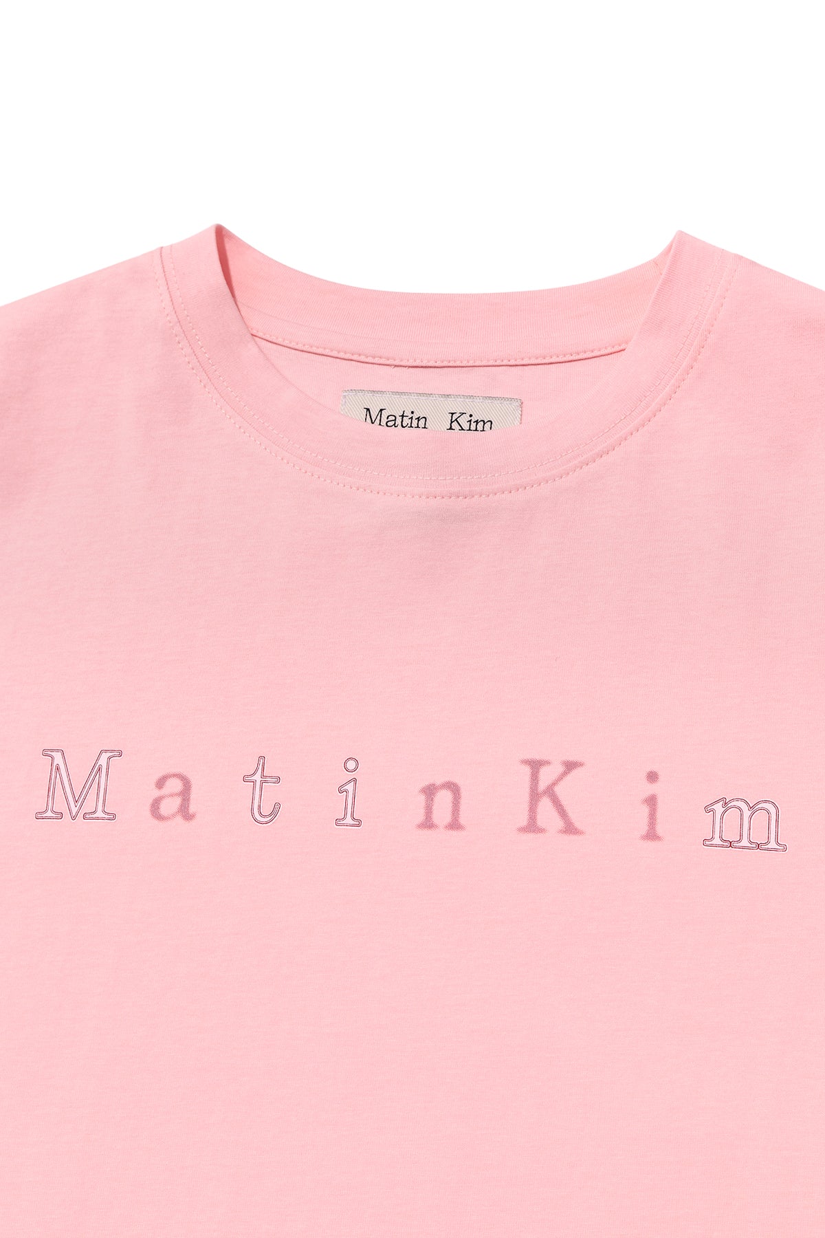 matinkim STICKER GRAPHIC LOGO TOP IN PINK