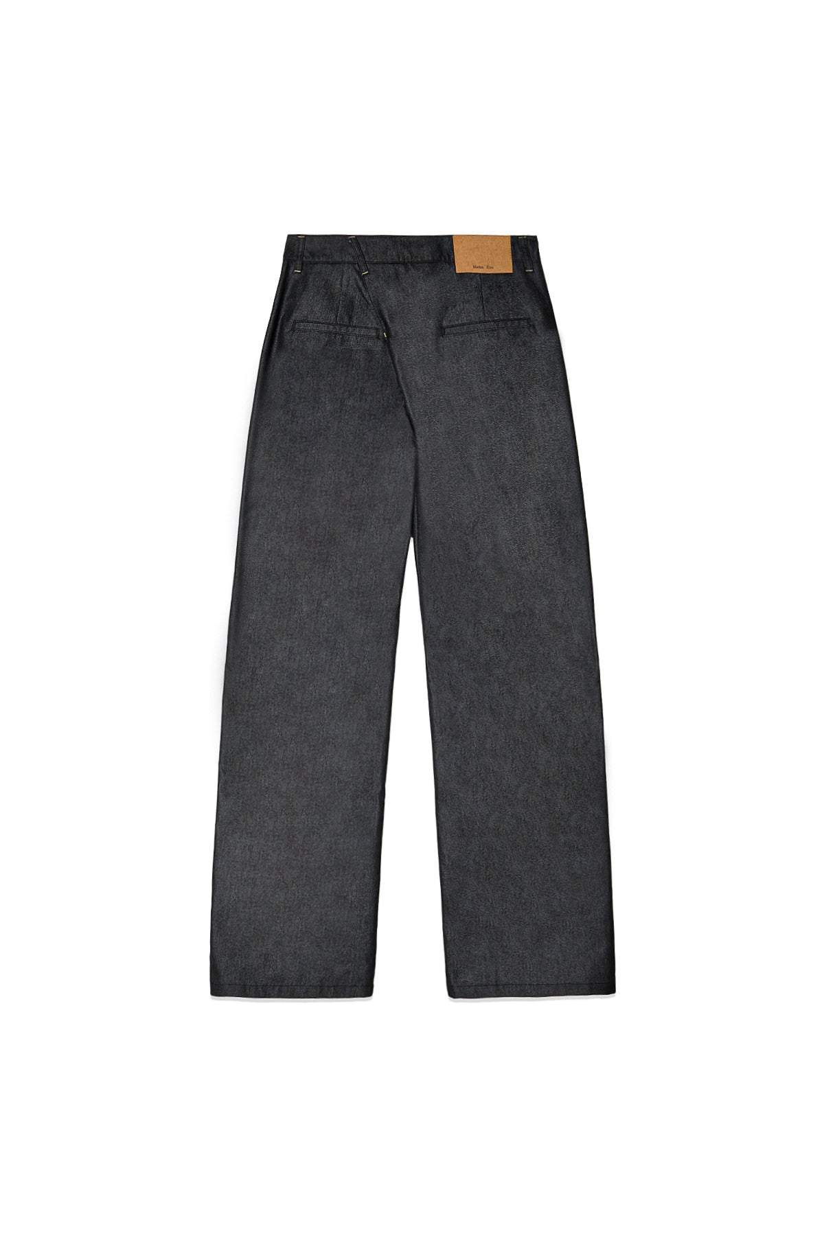 matinkim BACK TUCK DETAIL DENIM LIKE PANTS IN BLACK