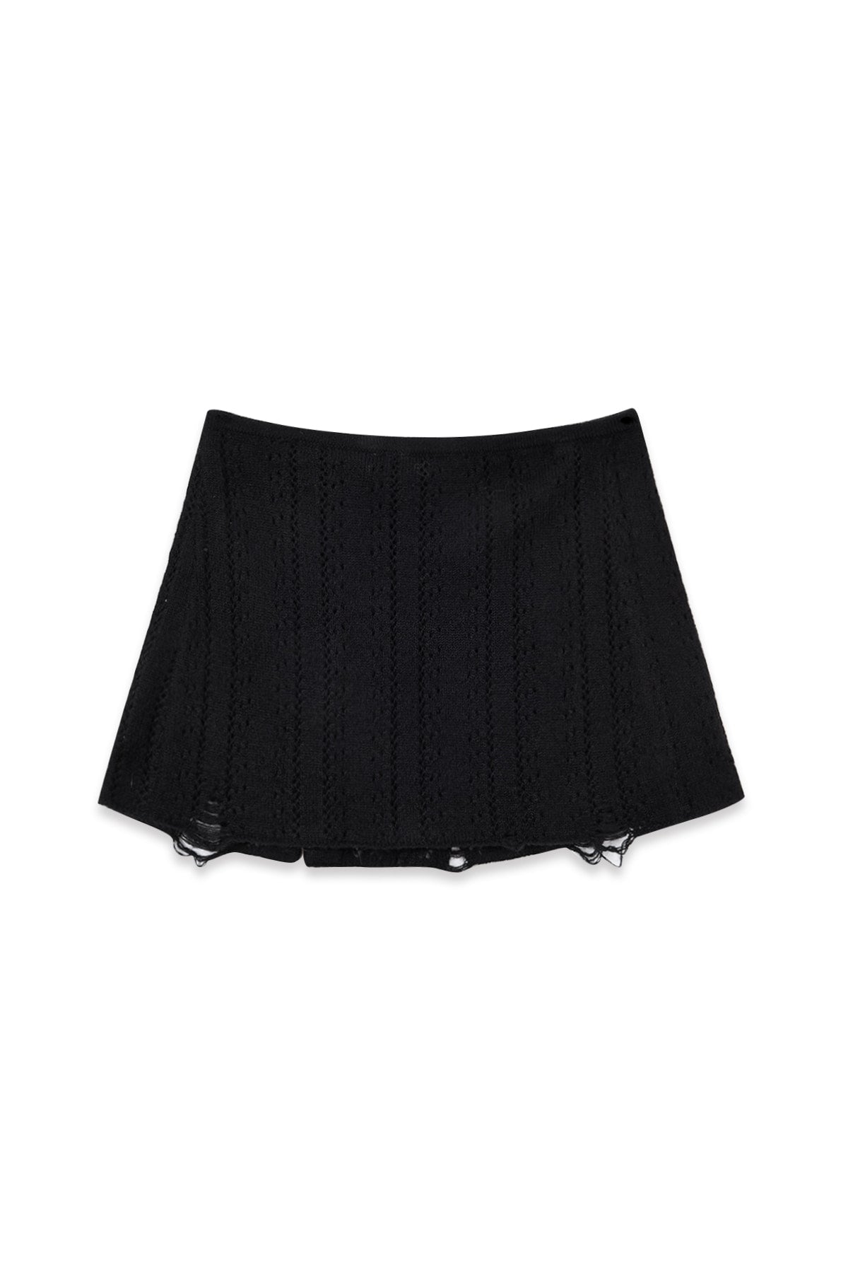 matinkim PUNCHING WRAP MINI SKIRT IN BLACK