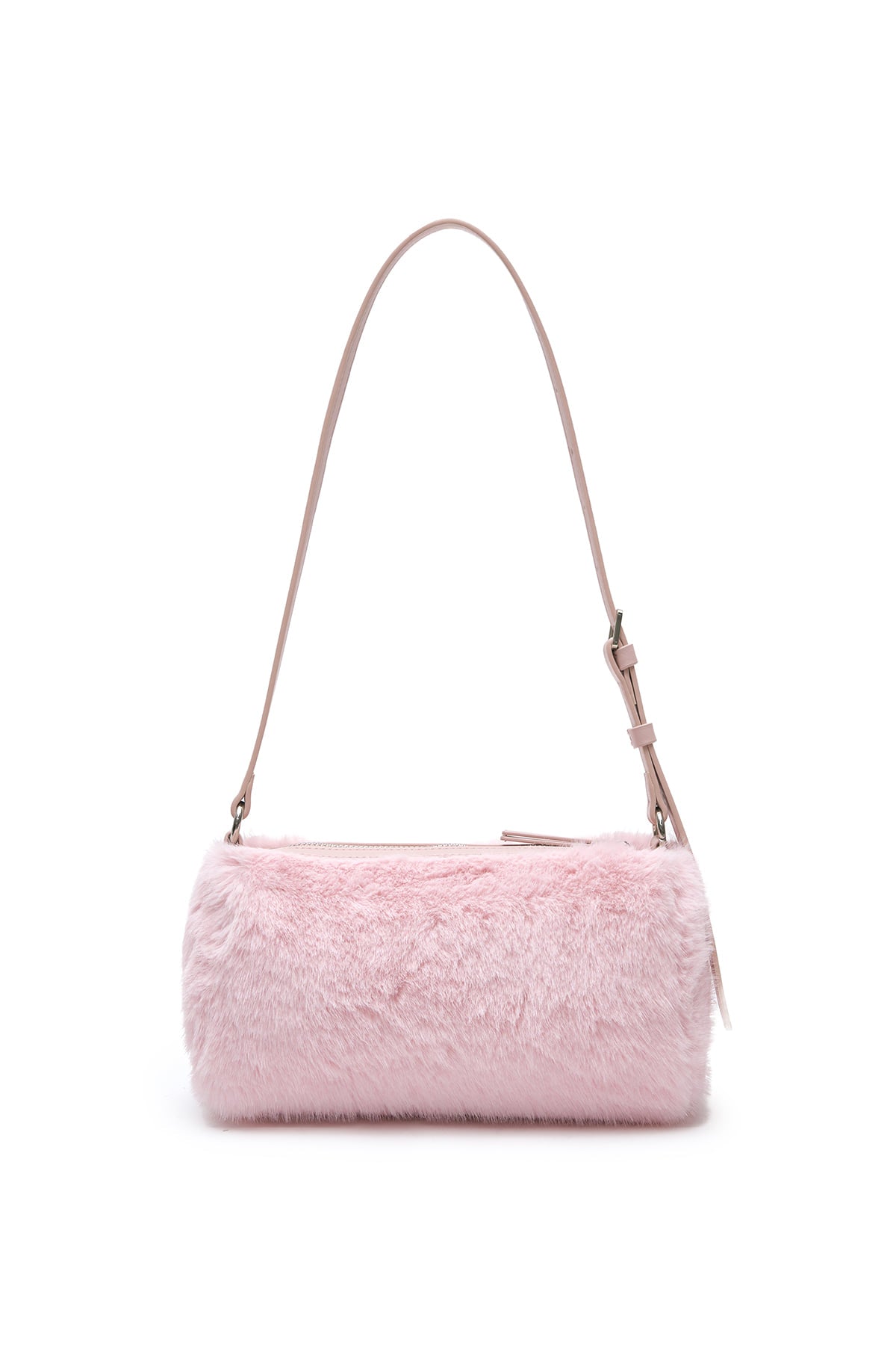 matinkim SOFT FUR MINI SHOULDER BAG IN PINK