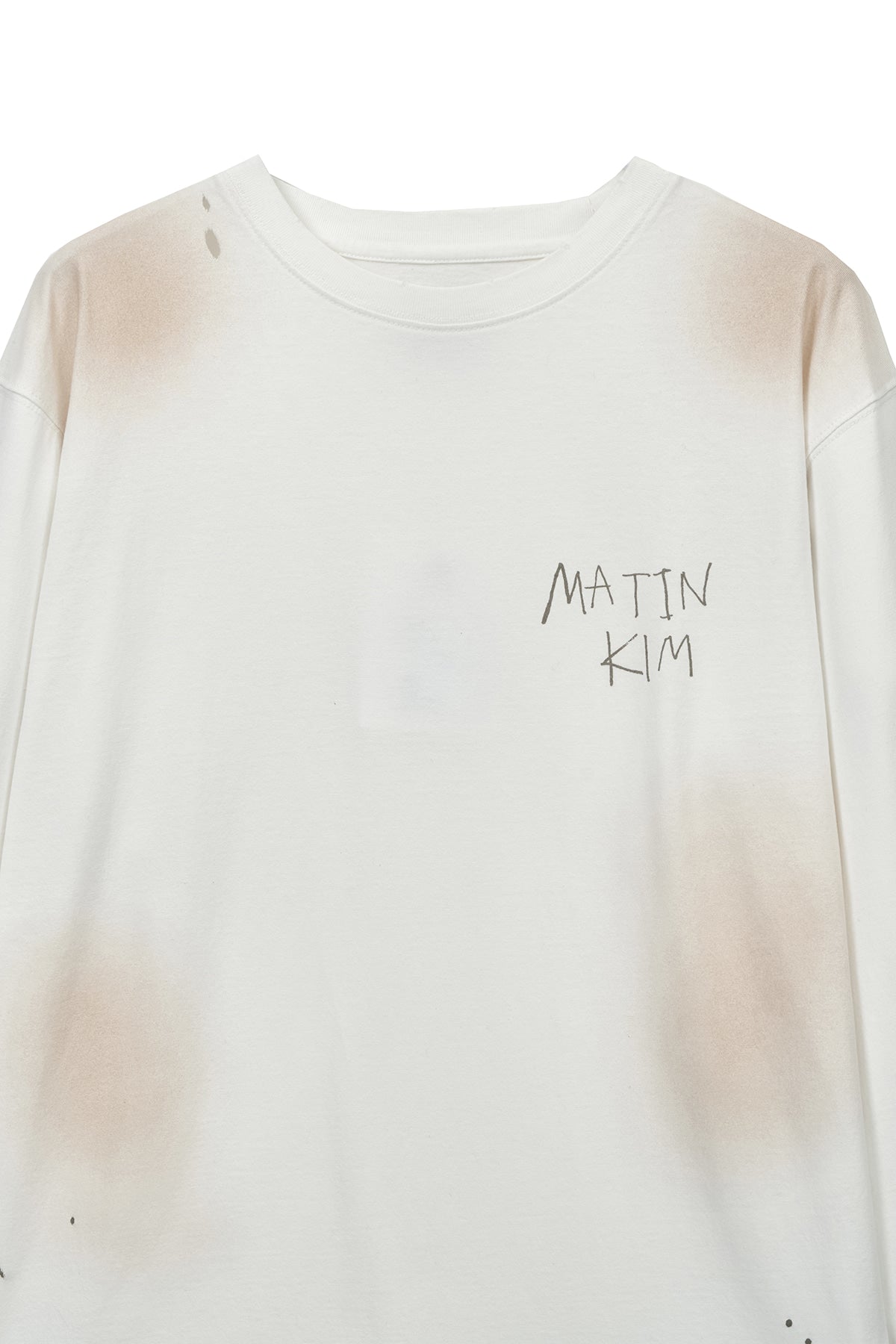 matinkim VINTAGE WASHED LOGO TOP IN IVORY