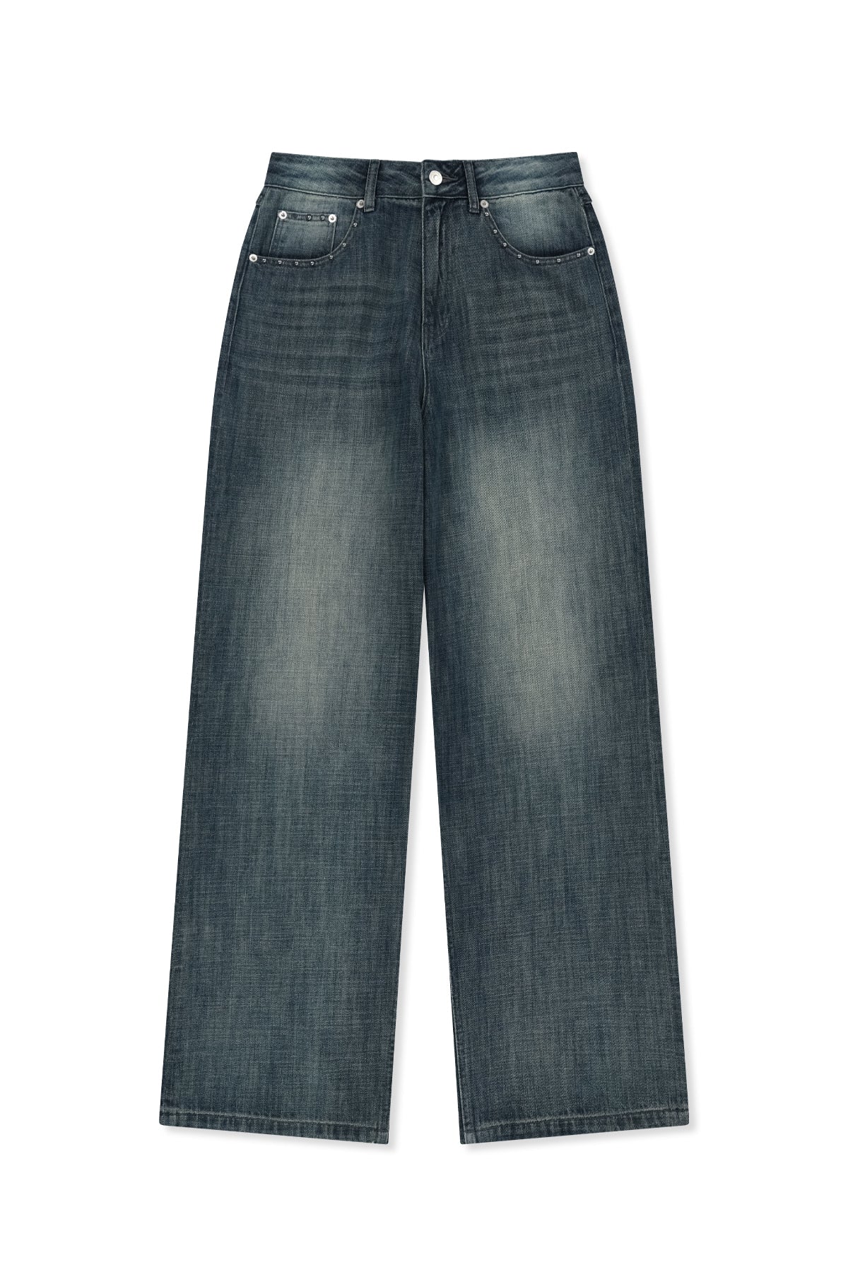 matinkim STUD POINT DENIM PANTS IN BLUE