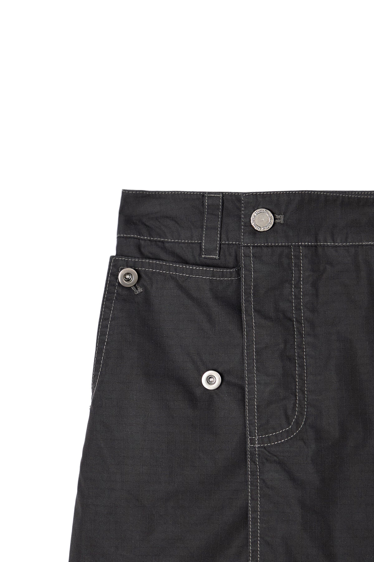 matinkim POCKET FOLDOVER WRAP MINI SKIRT IN BLACK