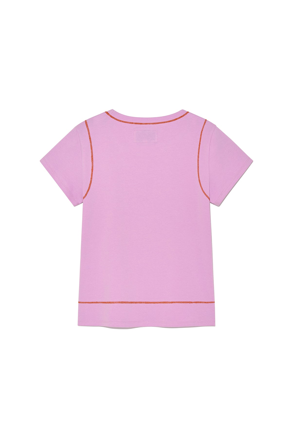 matinkim STITCH POINT SMALL LOGO TOP IN PINK