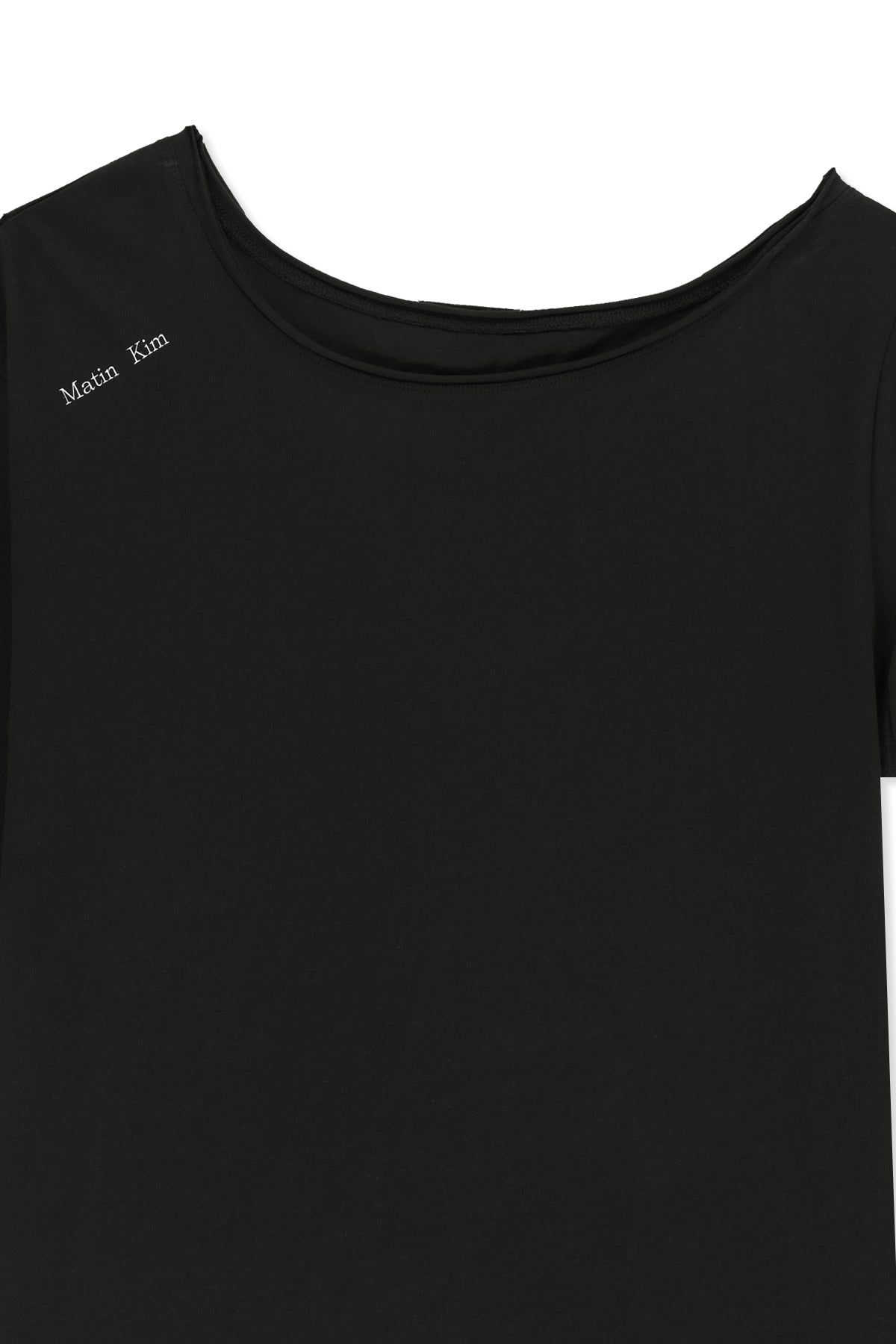 matinkim ASYMMETRIC OFF SHOULDER TOP IN BLACK