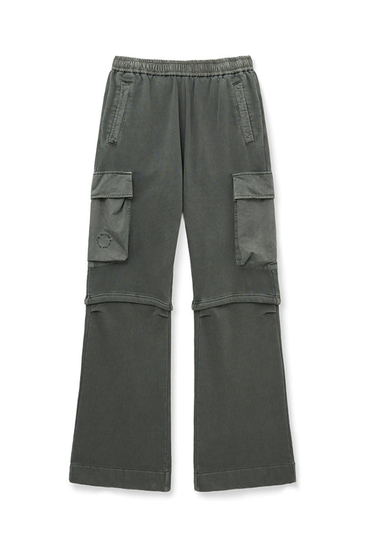 matinkim PIGMENT DYED CARGO PANTS FOR WOMEN IN CHARCOAL