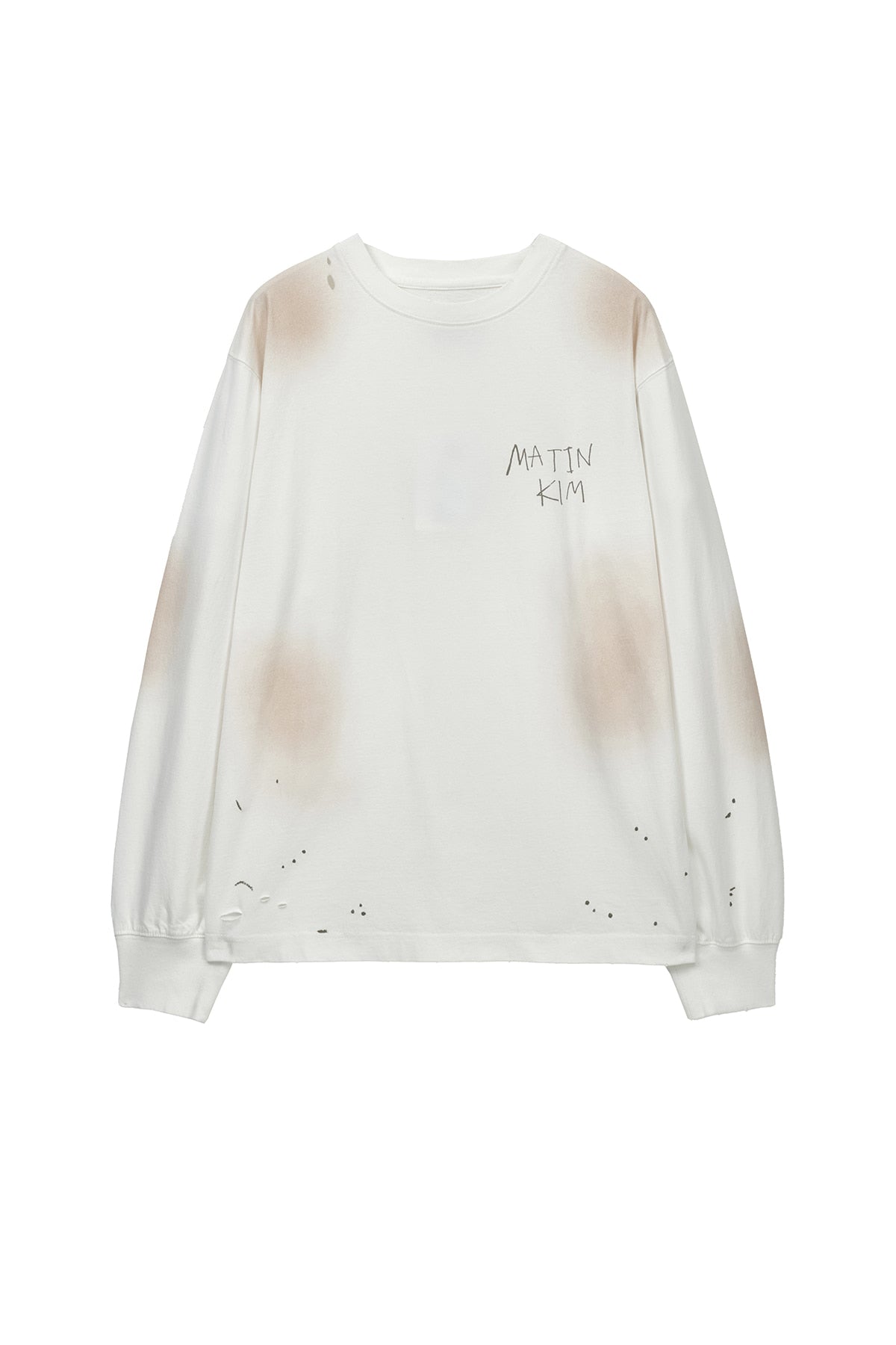 matinkim VINTAGE WASHED LOGO TOP IN IVORY