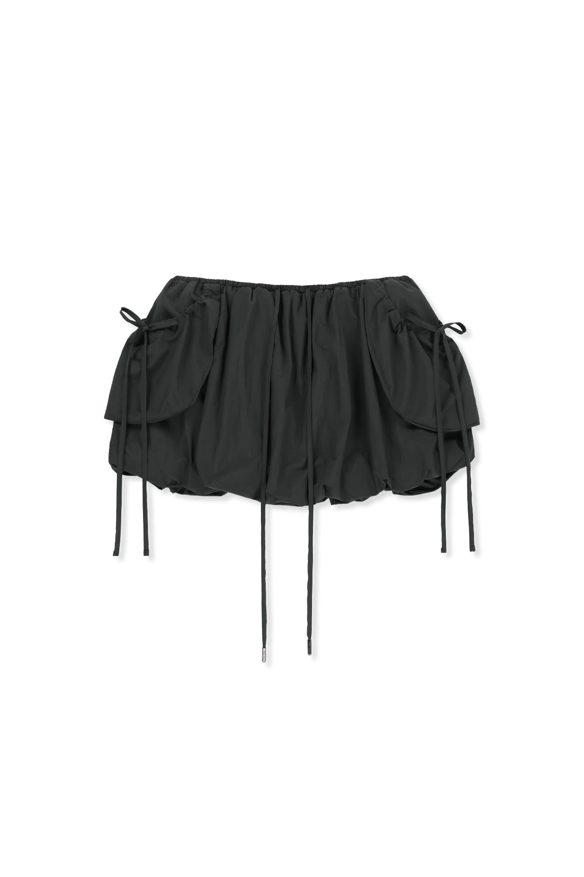 matinkim STRAP DETAIL BALLON SKIRT IN CHARCOAL
