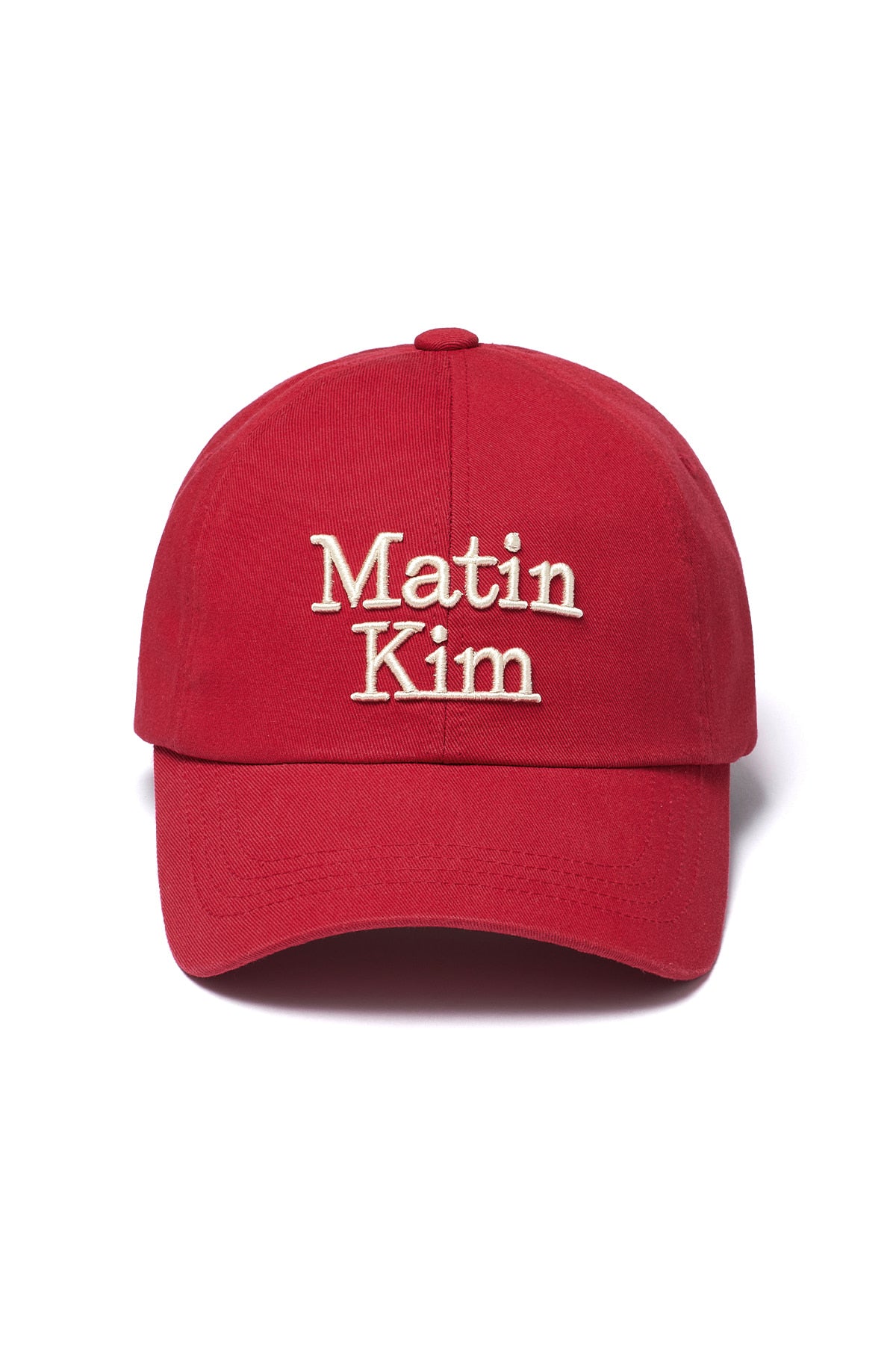 matinkim MATIN VOLUME LOGO BALL CAP IN RED