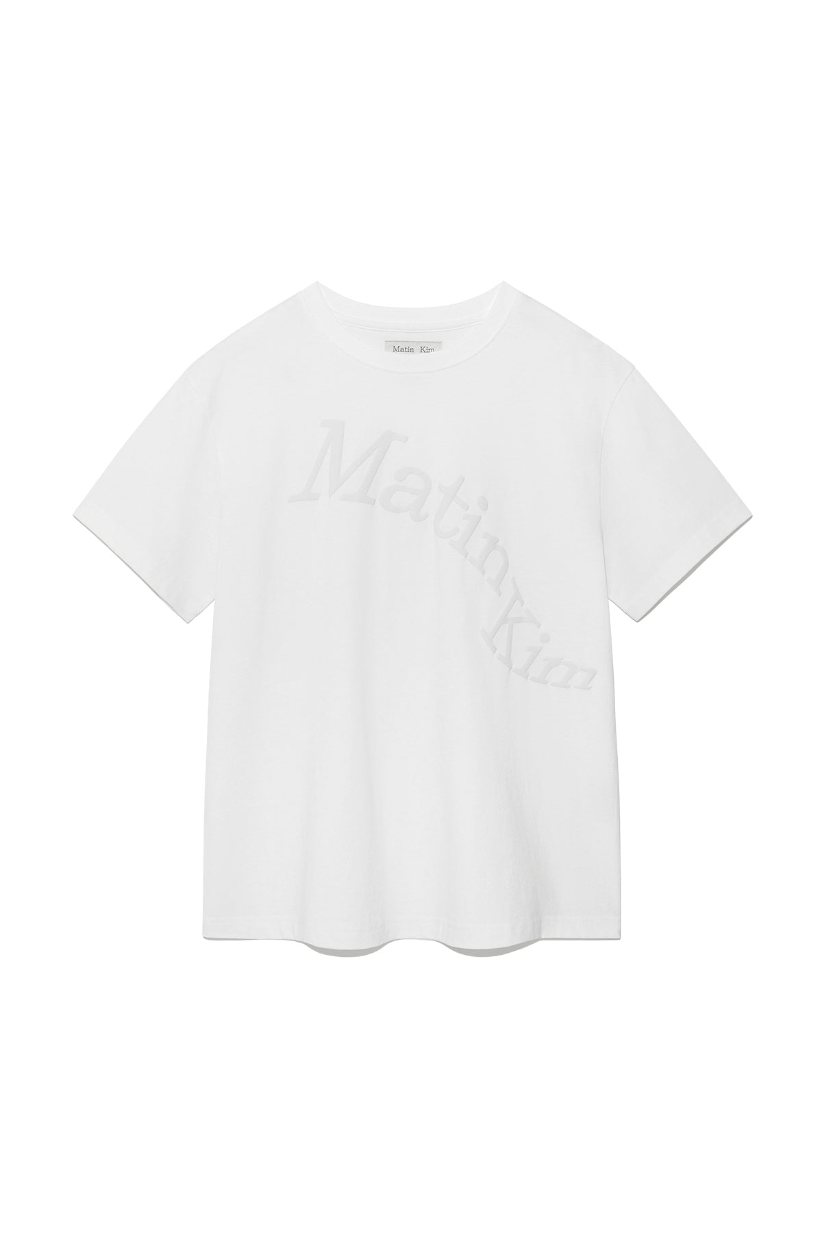 matinkim MATIN WAVE PRINTING LOGO TOP IN WHITE