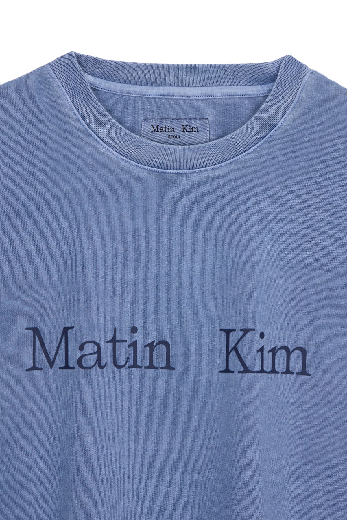 matinkim PIGMENT LOGO TOP IN POWDER BLUE