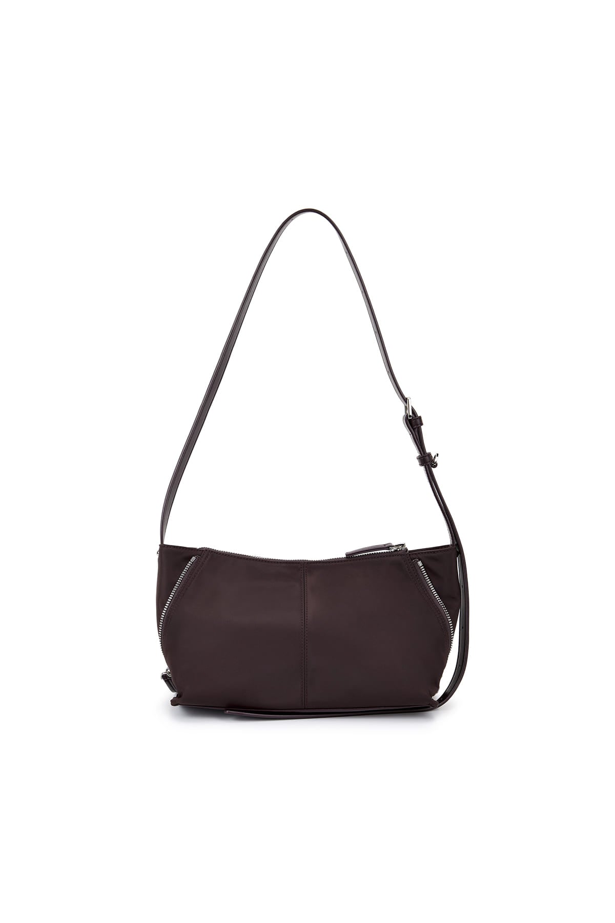 matinkim SIDE ZIPPER FABRIC TWO WAY BAG IN WINE