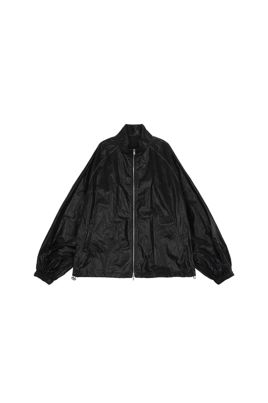 matinkim MATIN KIM LOGO COATING JUMPER IN BLACK