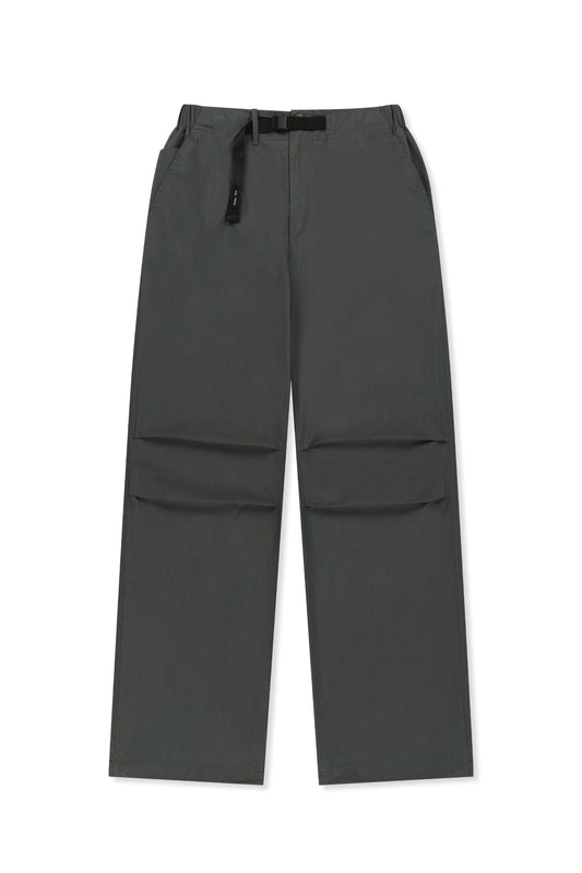 matinkim STRAP BELTED PANTS FOR MEN IN CHARCOAL