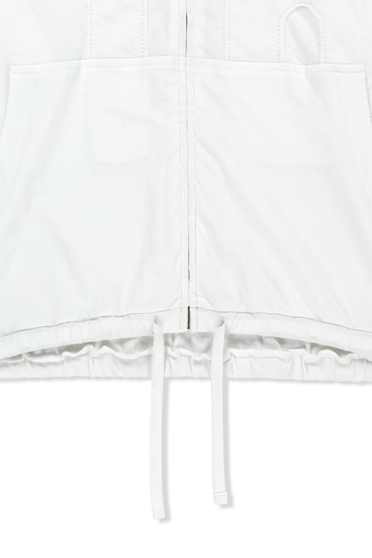 matinkim MATIN 16 APPLIQUE LOGO HOODY ZIP UP IN WHITE