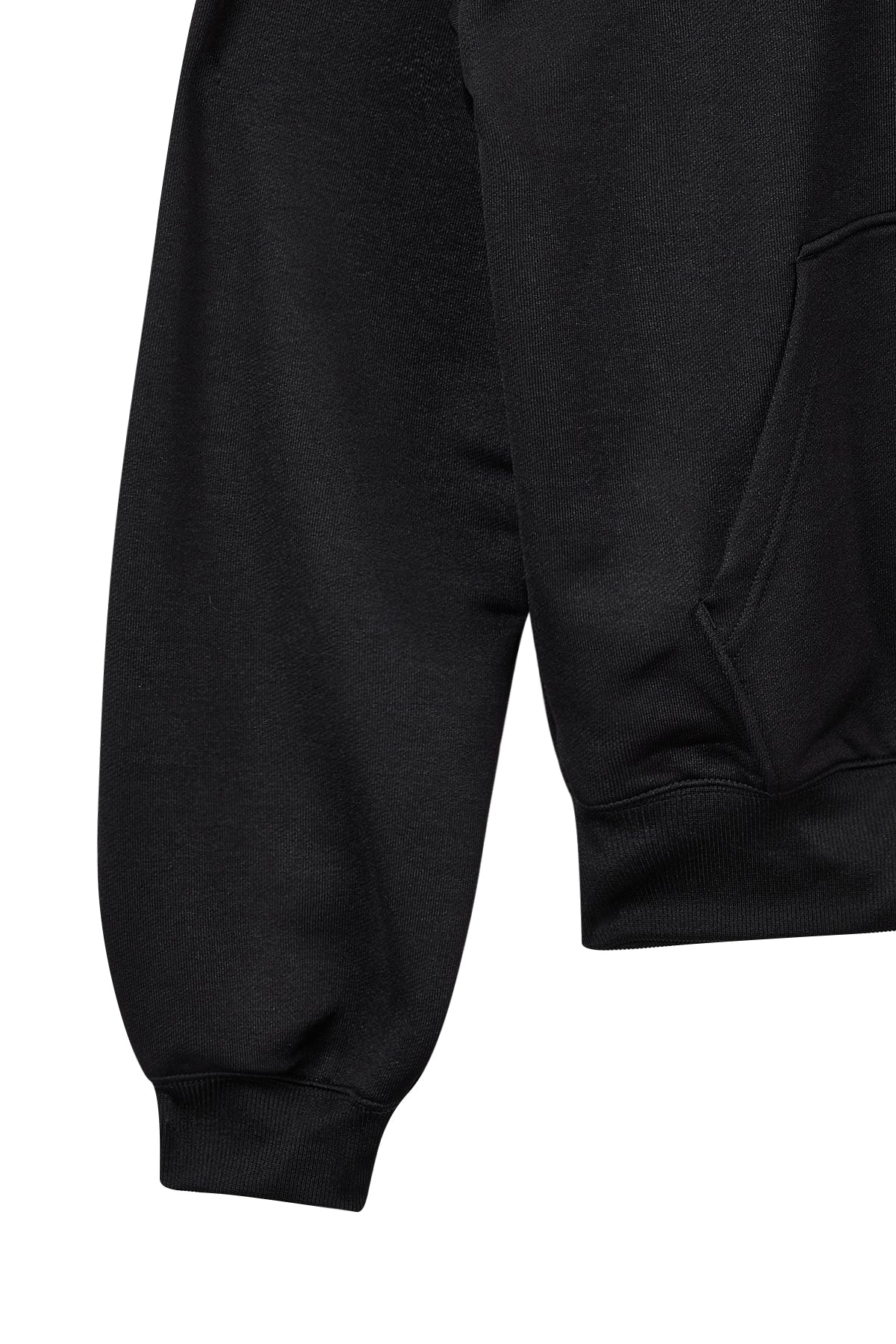 matinkim BACK LOGO GLITTER HOODY ZIP UP FOR MEN IN BLACK