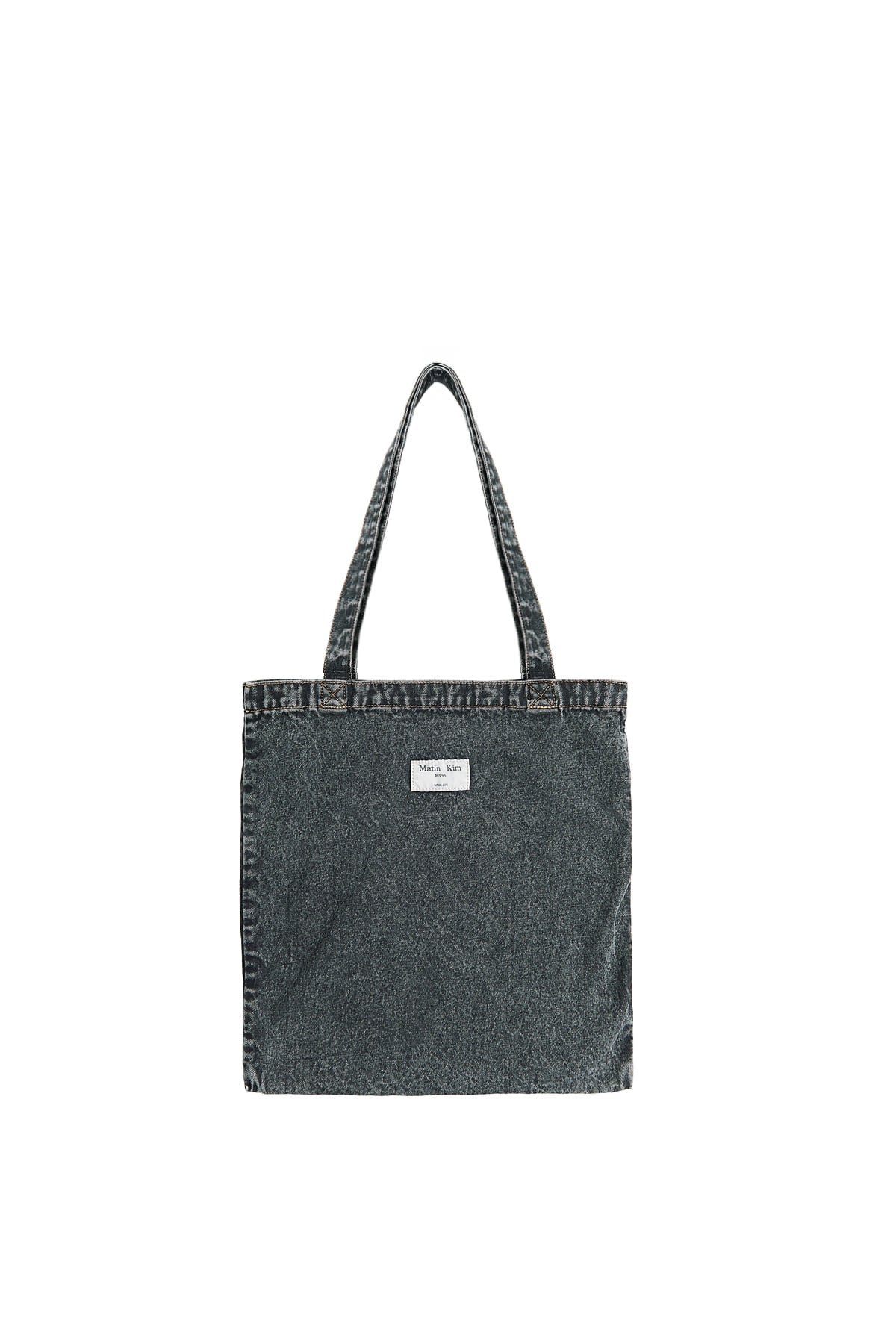 matinkim MATIN STITCH DENIM ECOBAG IN BLACK